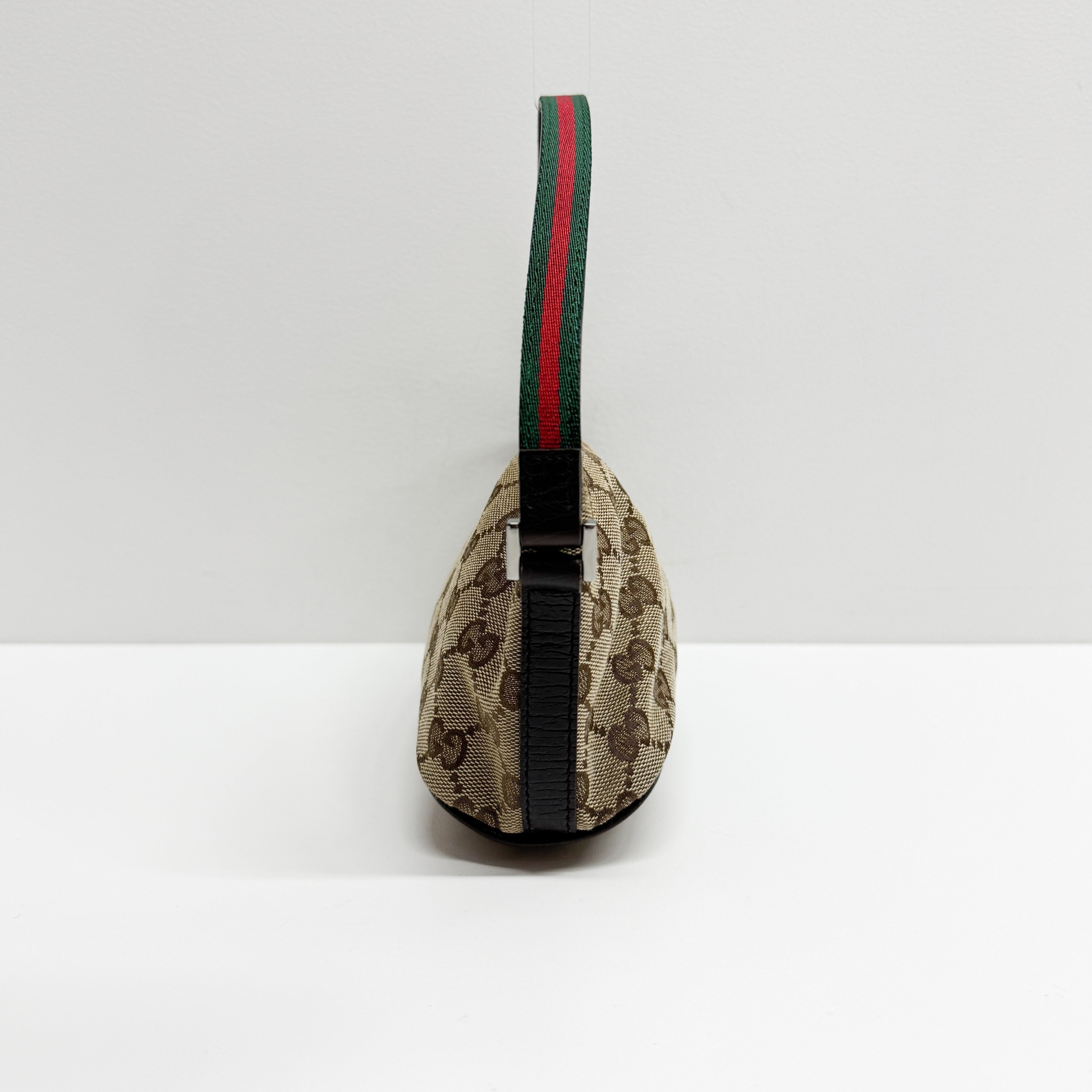 GG Brown Canvas Cotton Shoulder Bag