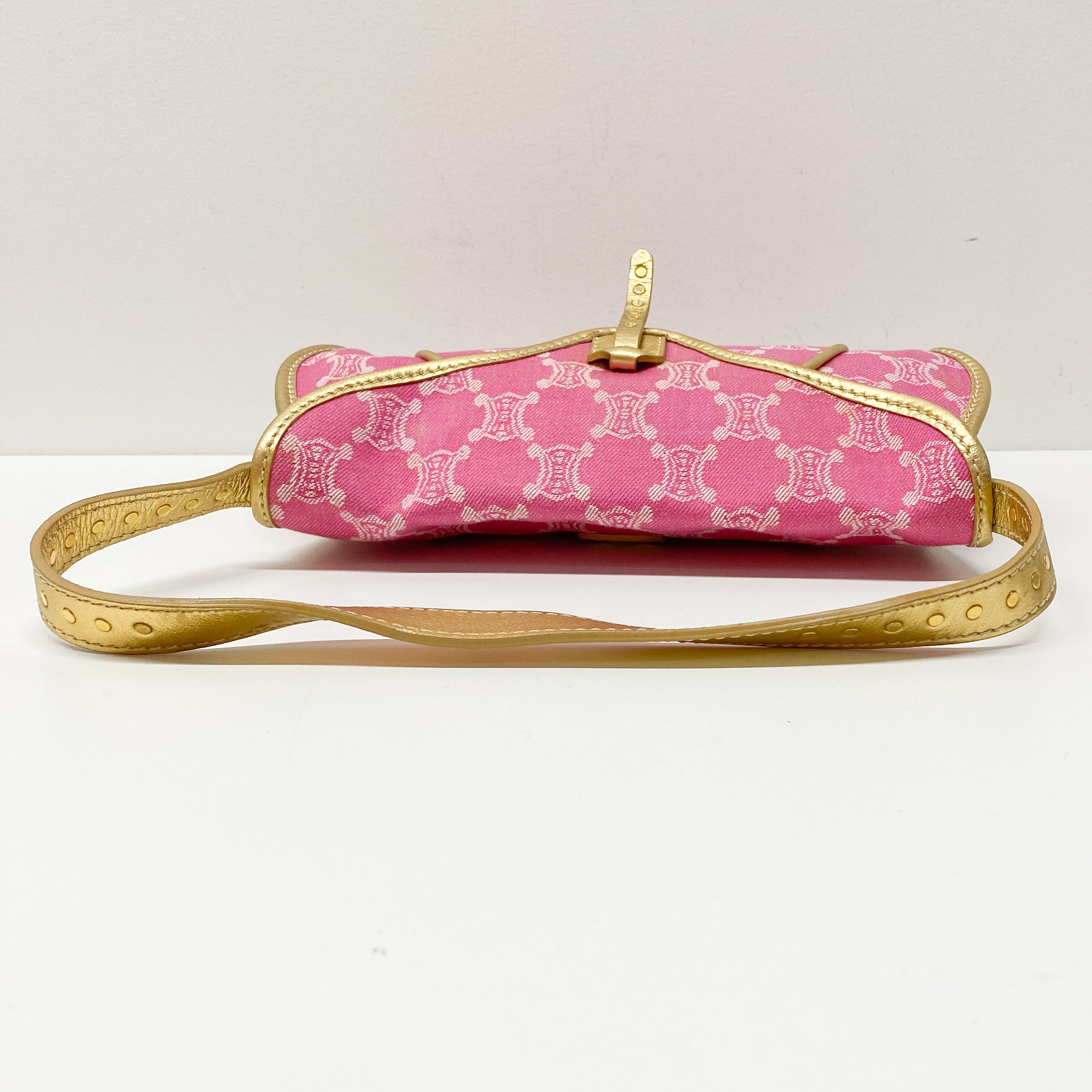 Vintage Pink Canvas Shoulder Bag
