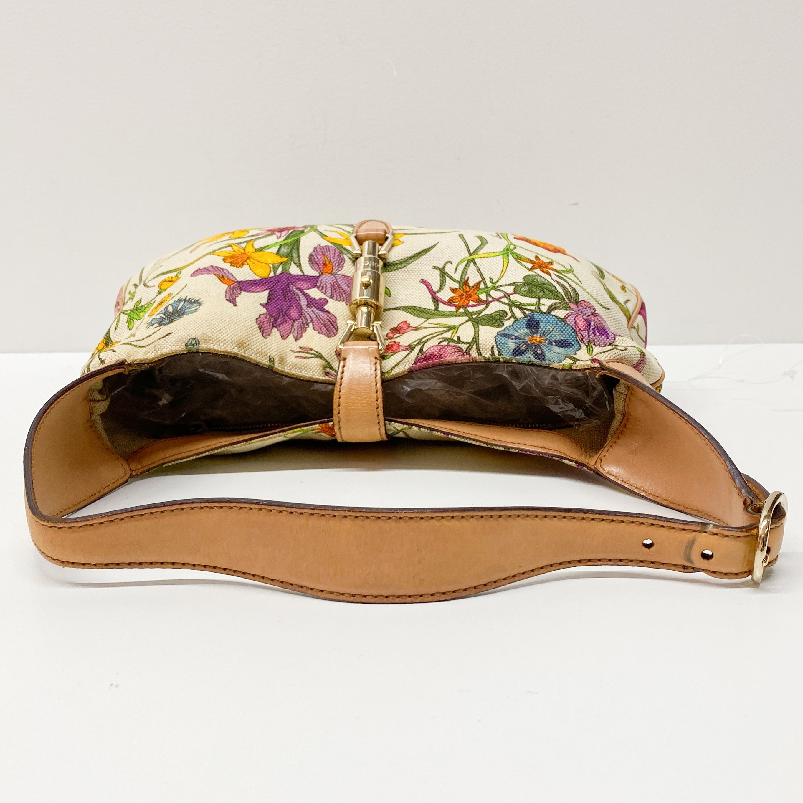 Jackie Floral Cotton Canvas Shoulder Bag