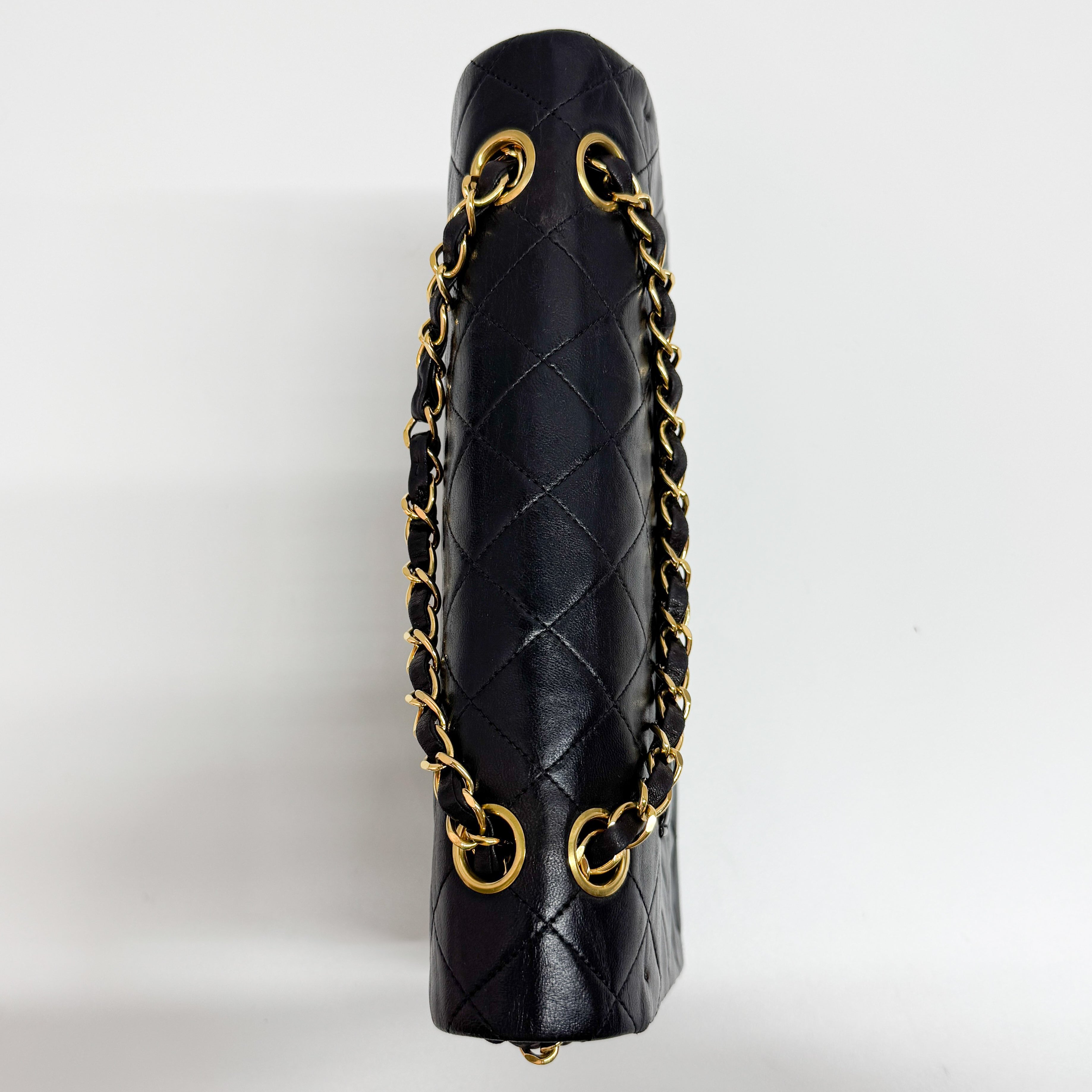 Classic Flap Black Lambskin Leather Shoulder Bag