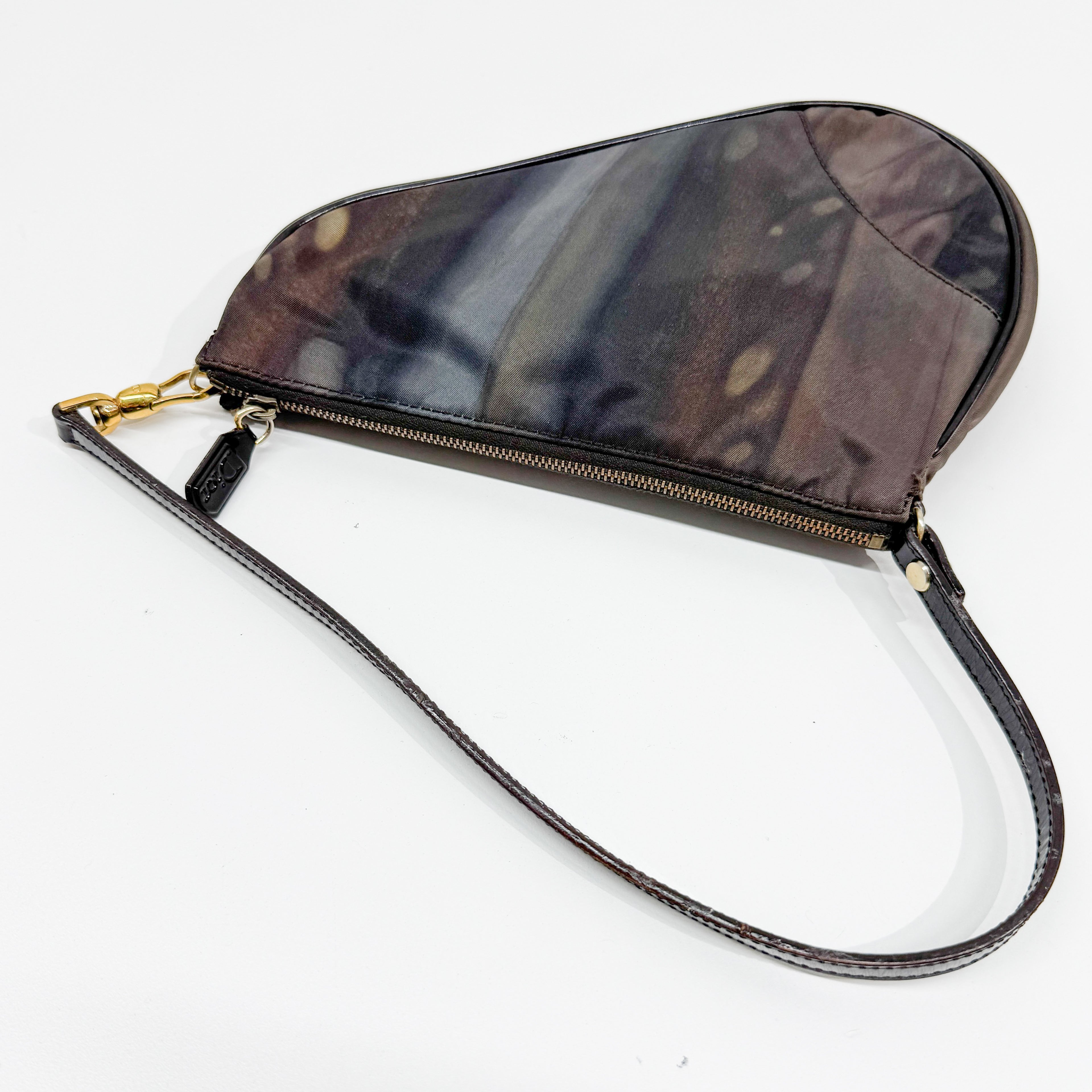 Saddle Multicolor Nylon Shoulder Bag