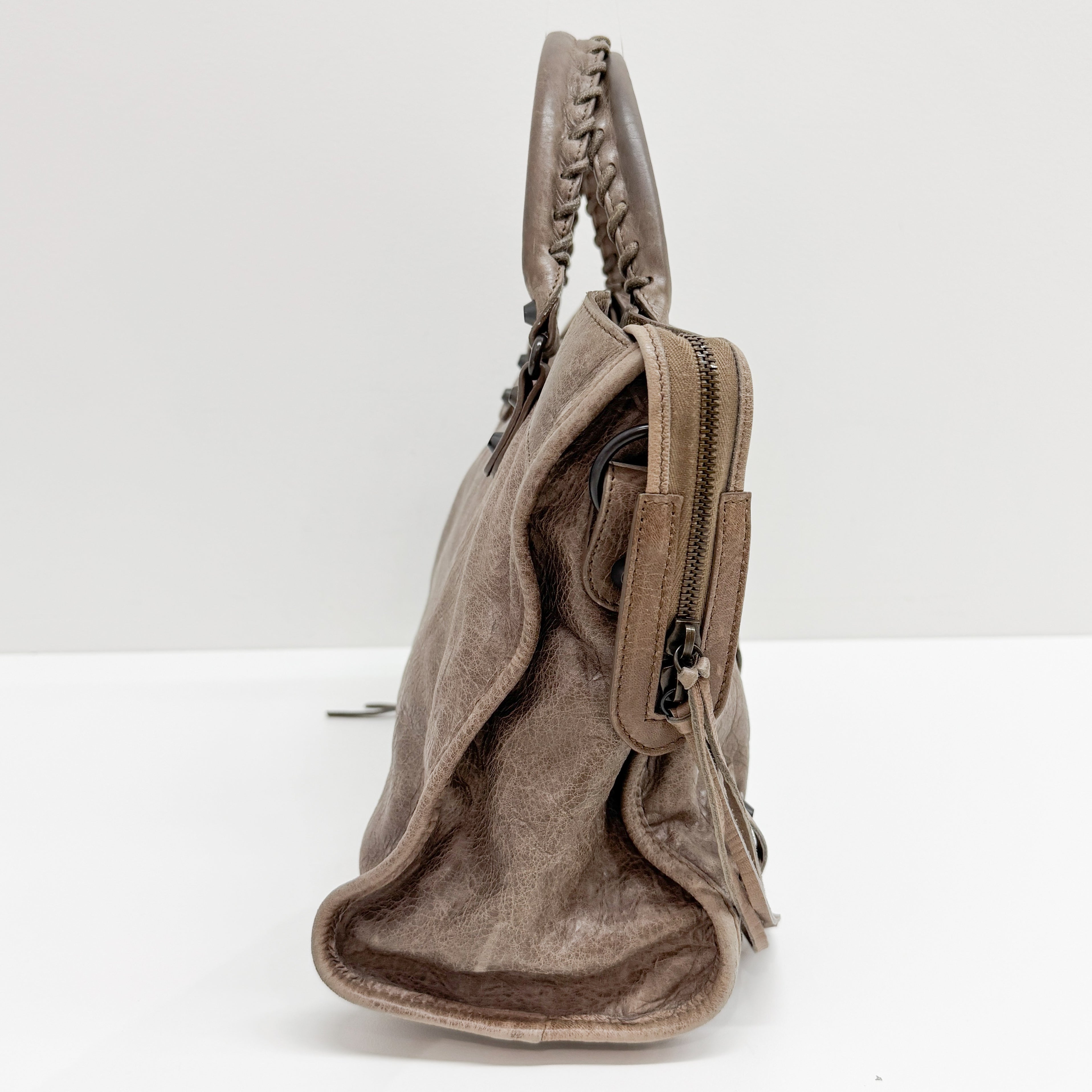 The City Brown Leather Two Way Bag