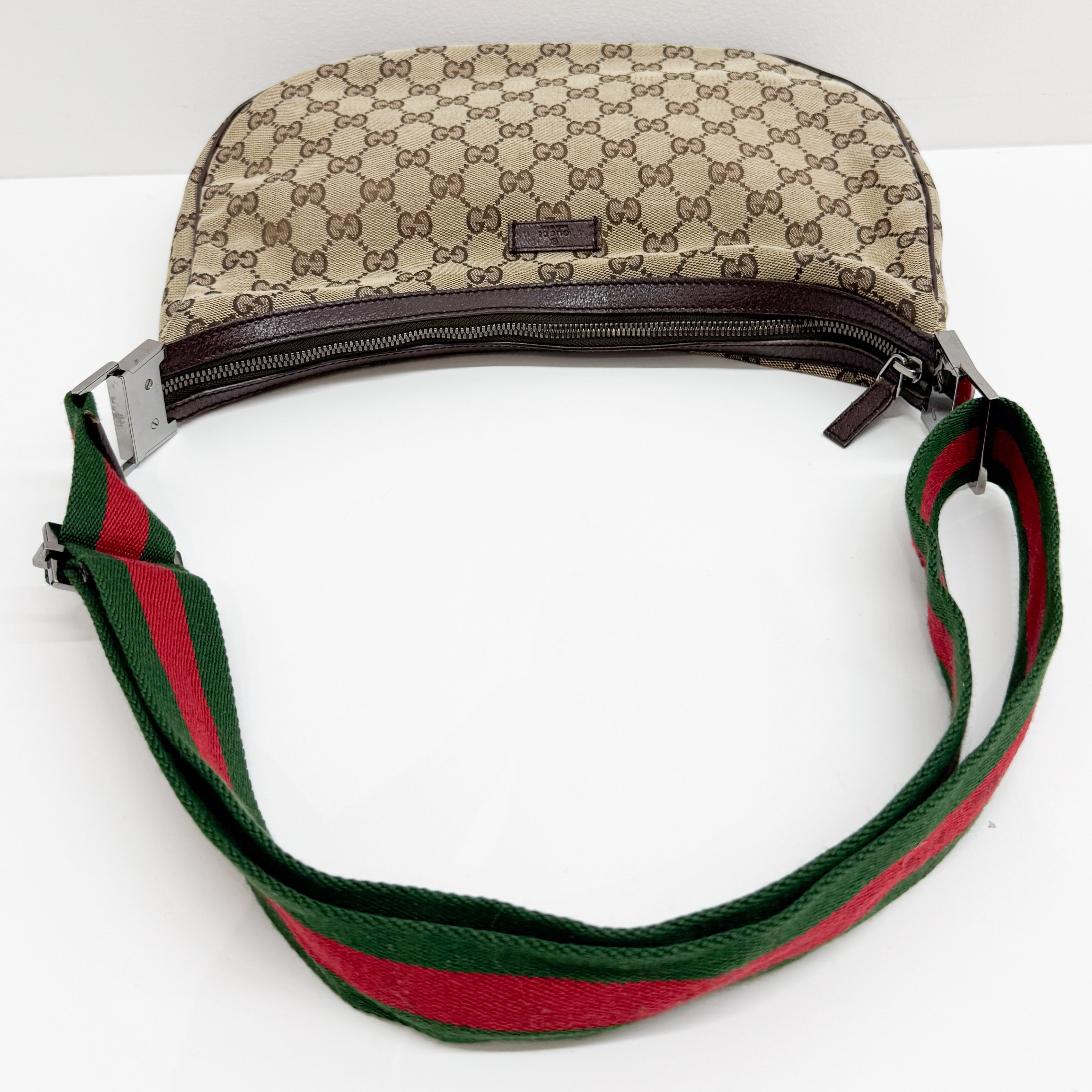 Vintage Brown Canvas Shoulder Bag