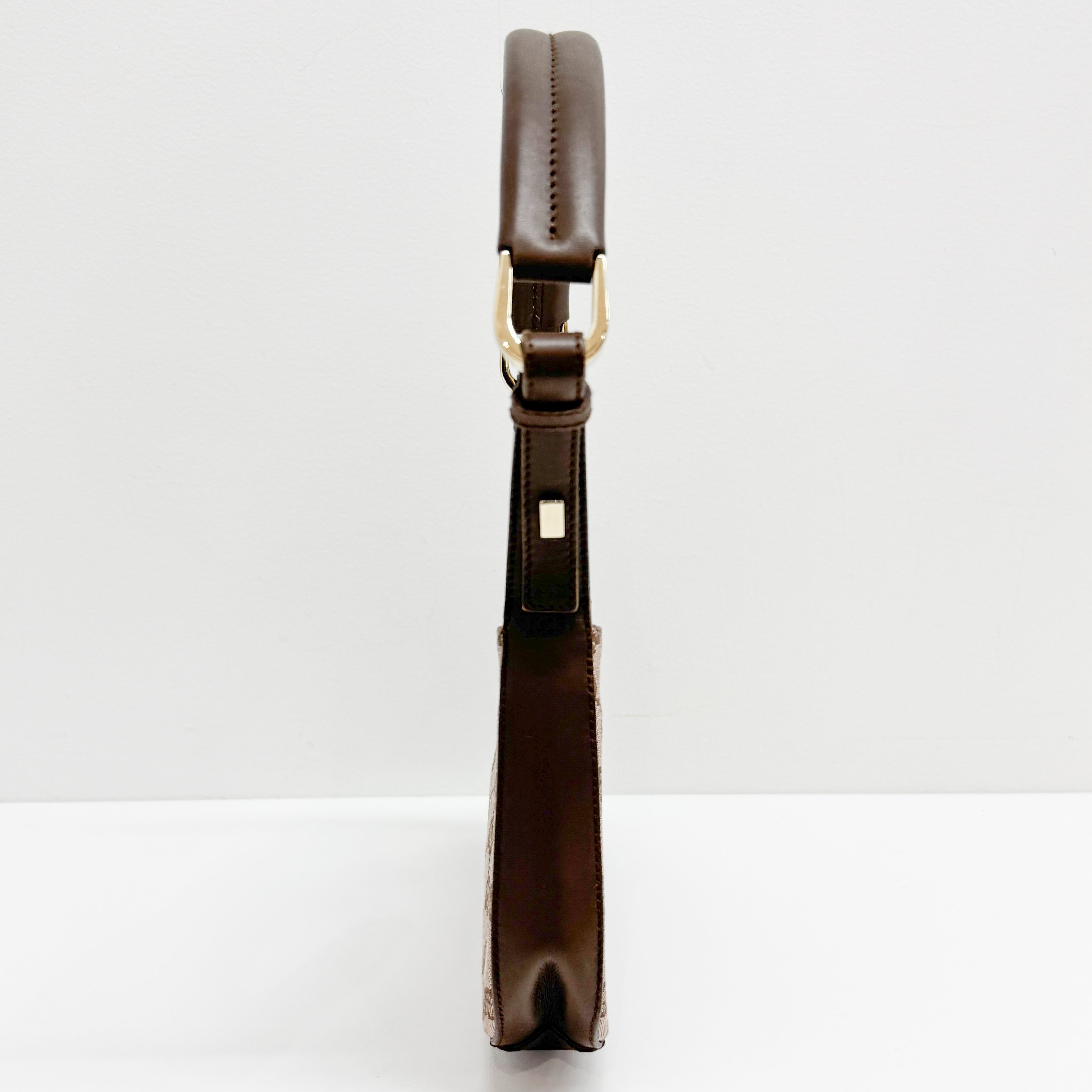 GG Canvas Leather Caramel Handle Shoulder Bag