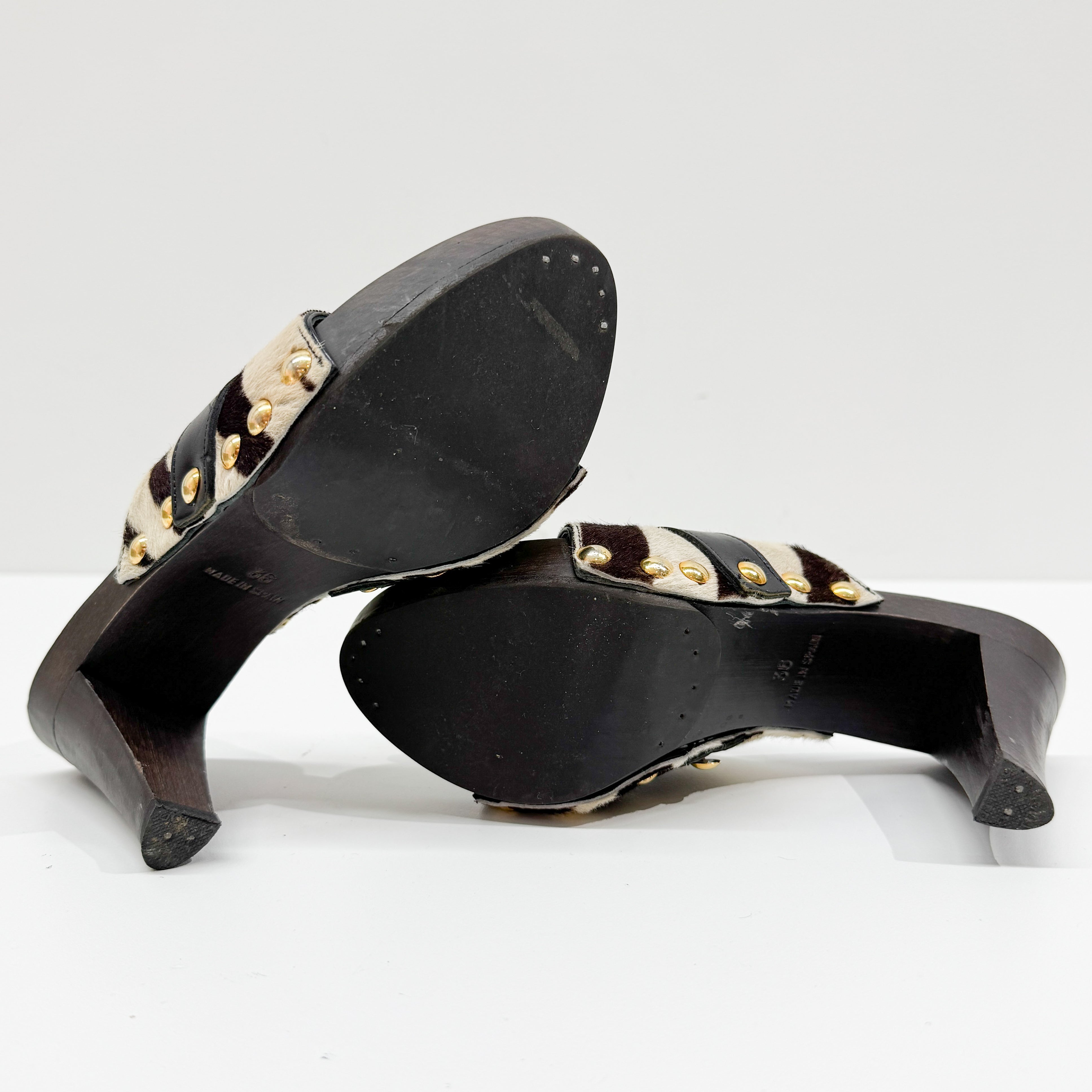 Size 36 EU Zebra Print Pony Hair Heels