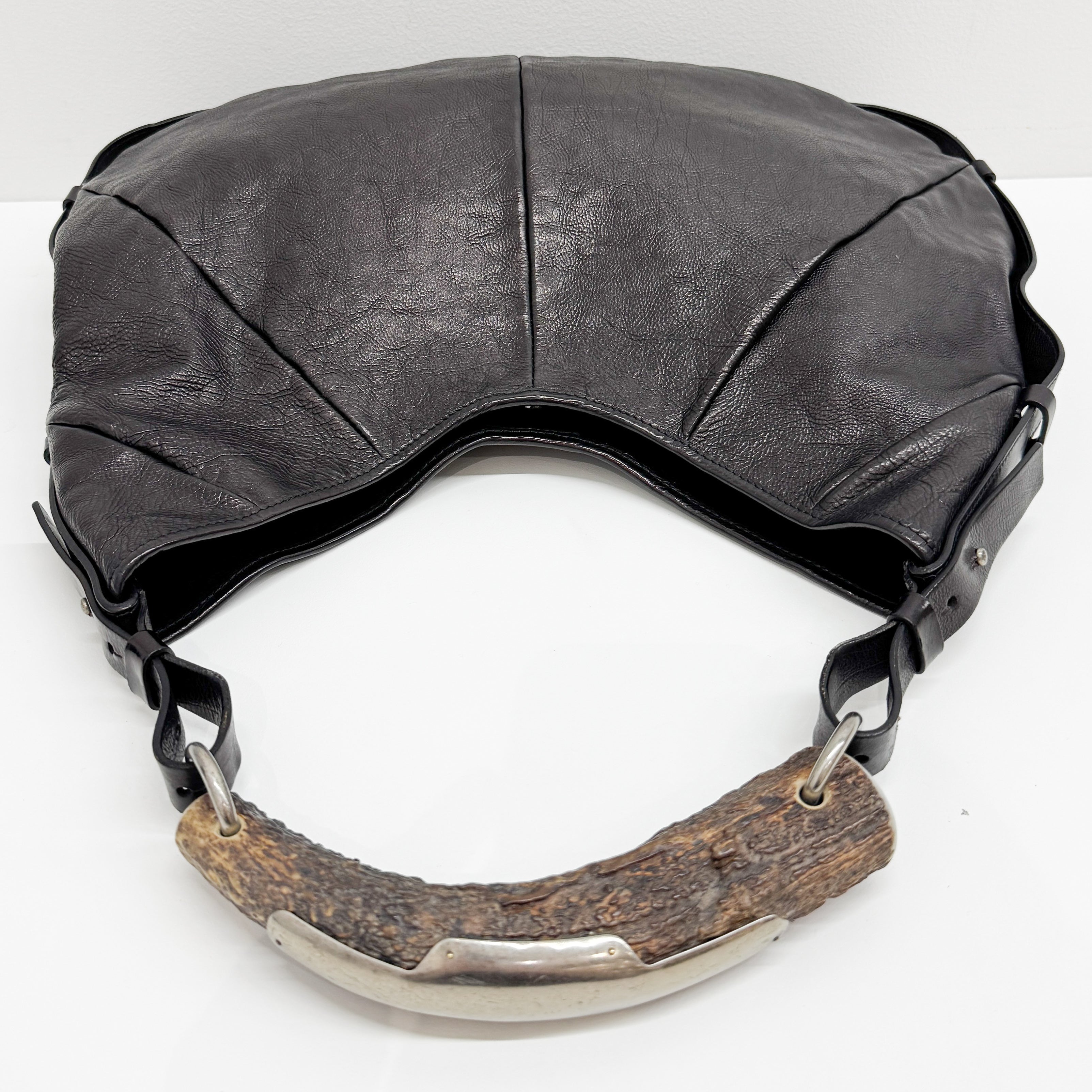 Mombasa Black Leather Shoulder Bag