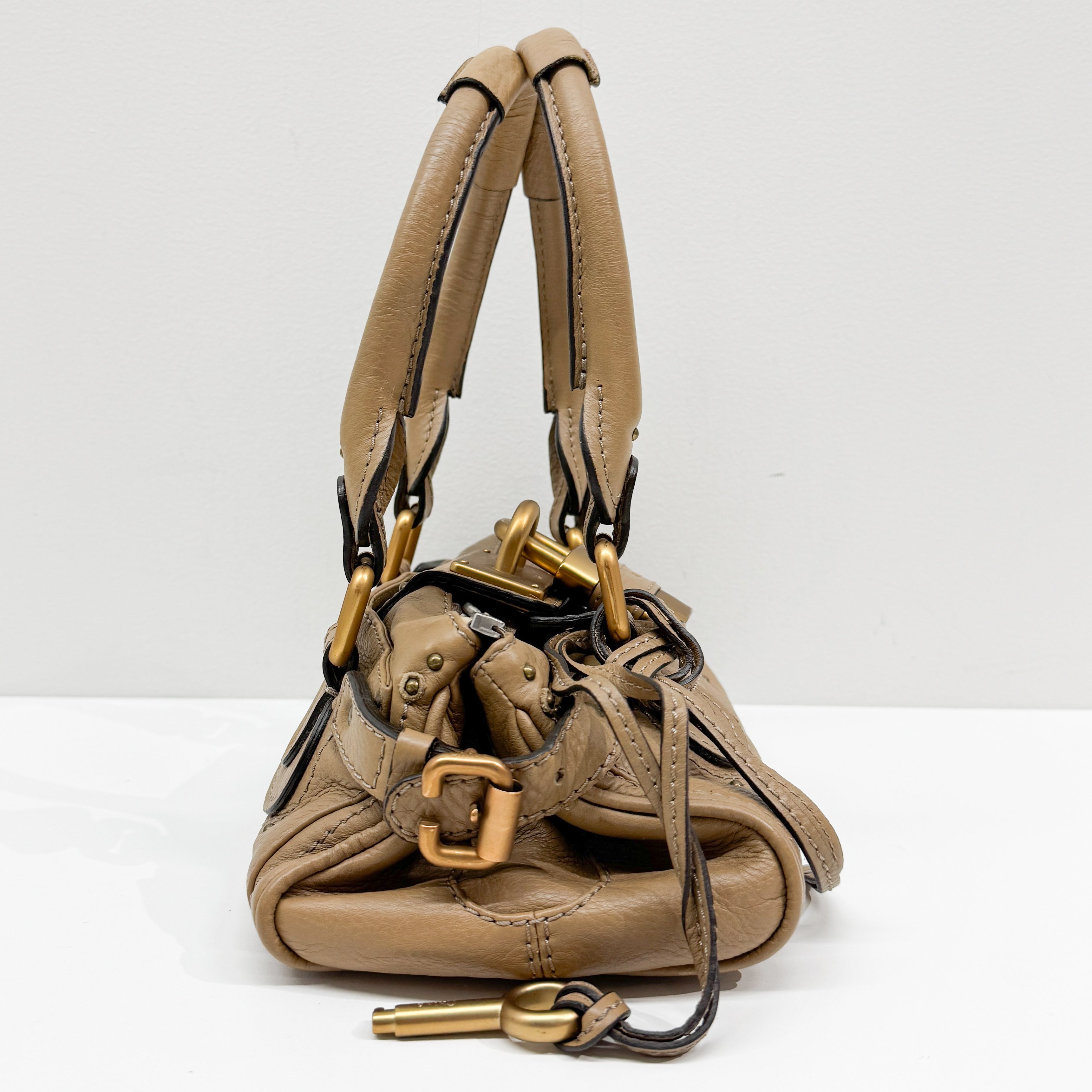 Mini Paddington Brown Leather Shoulder Bag