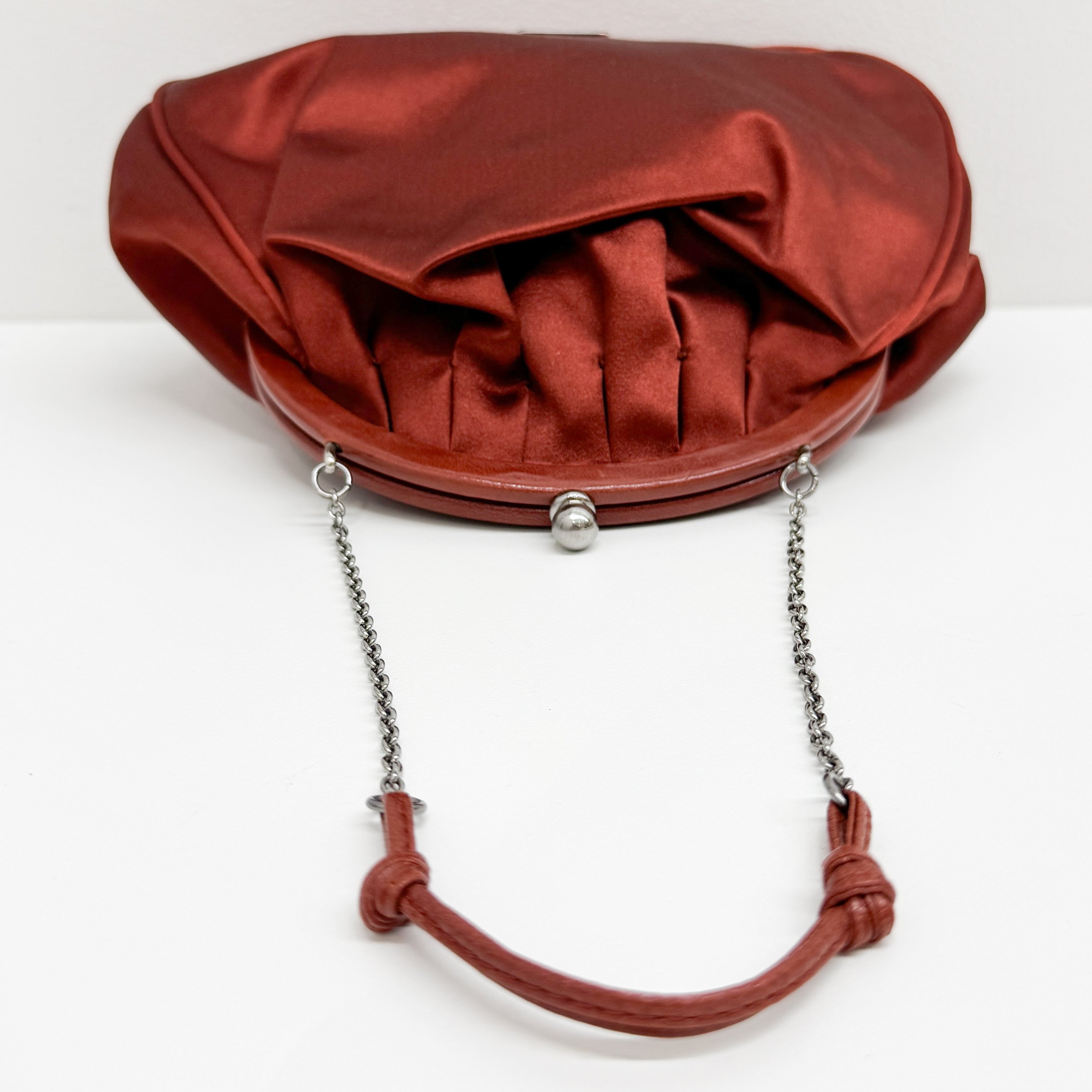 Red Satin Hand Bag