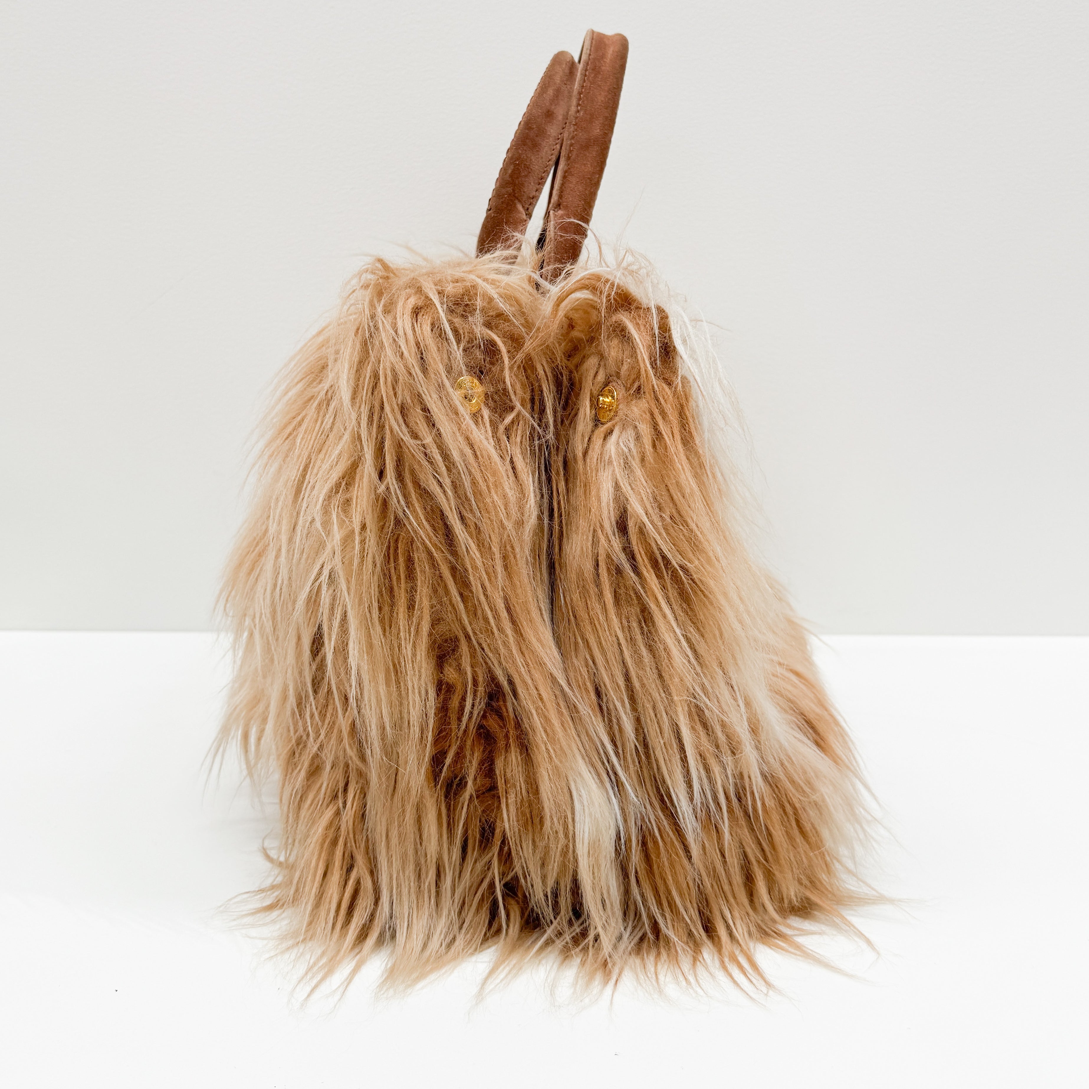 Kidassia Brown Eco Faux Fur Tote Bag