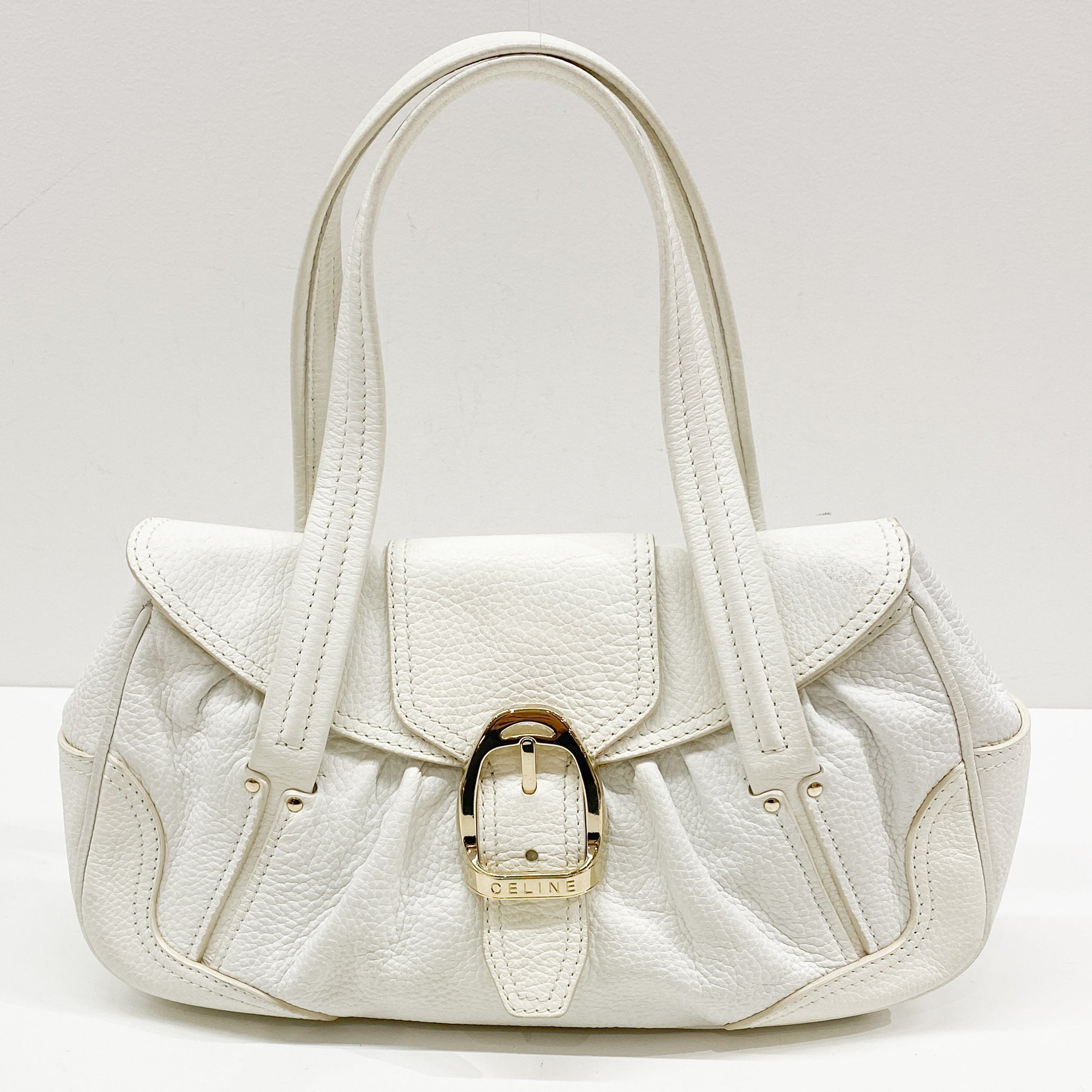White Leather Shoulder Bag