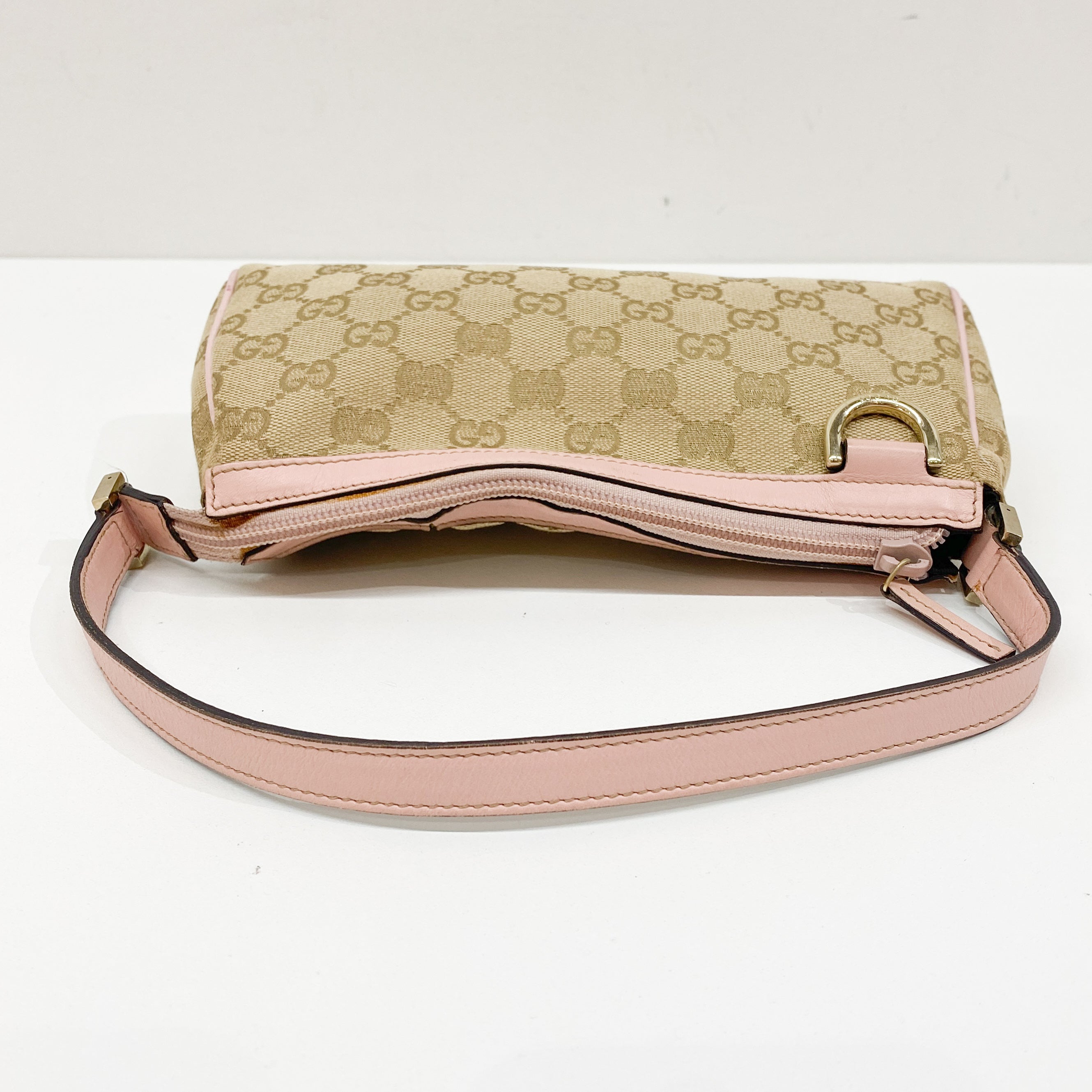 GG Beige Canvas Shoulder Bag
