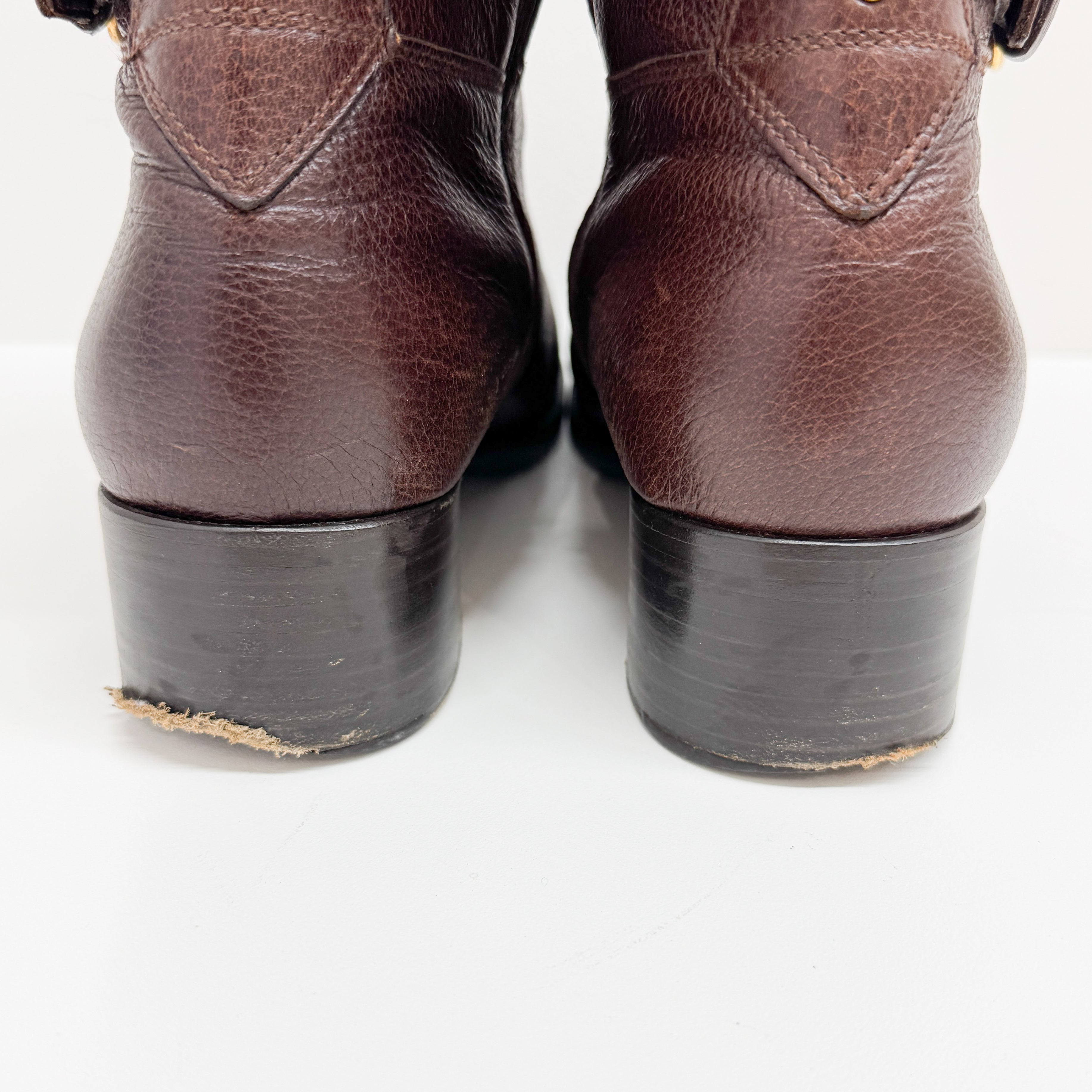 Size 40 EU Brown Leather Long Boots