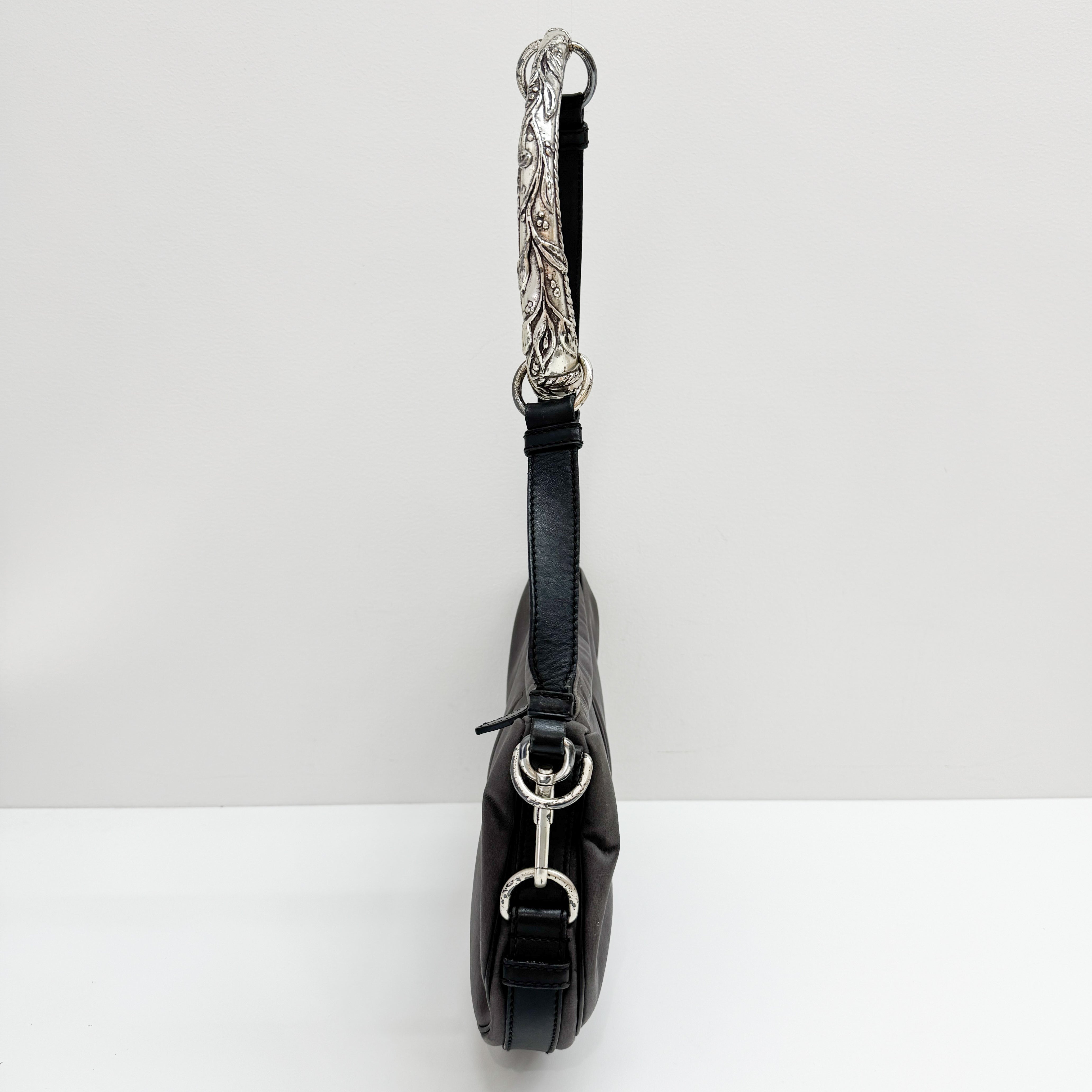 Mombasa Silver Cotton Shoulder Bag