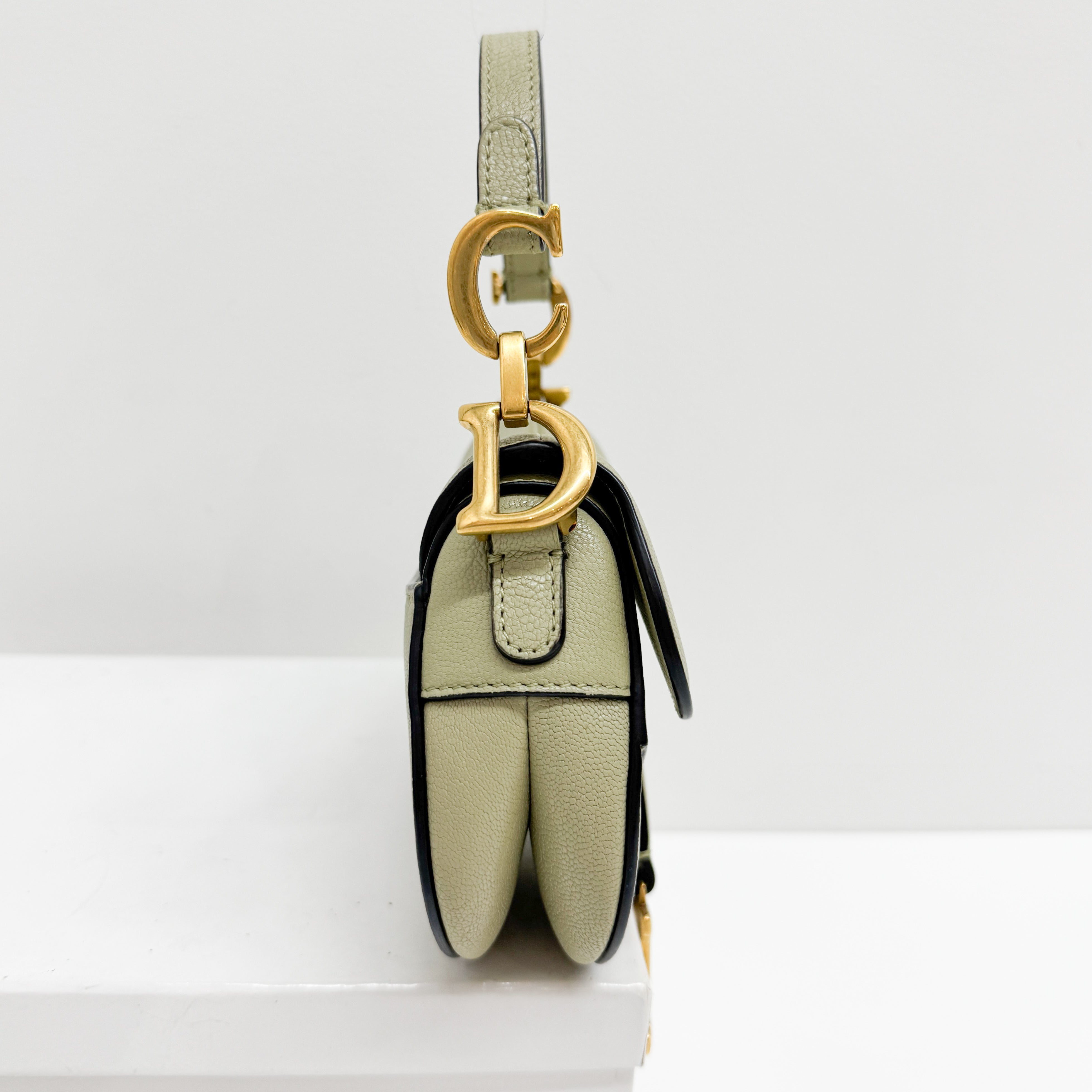 Micro Saddle Olive Green Shoulder Bag