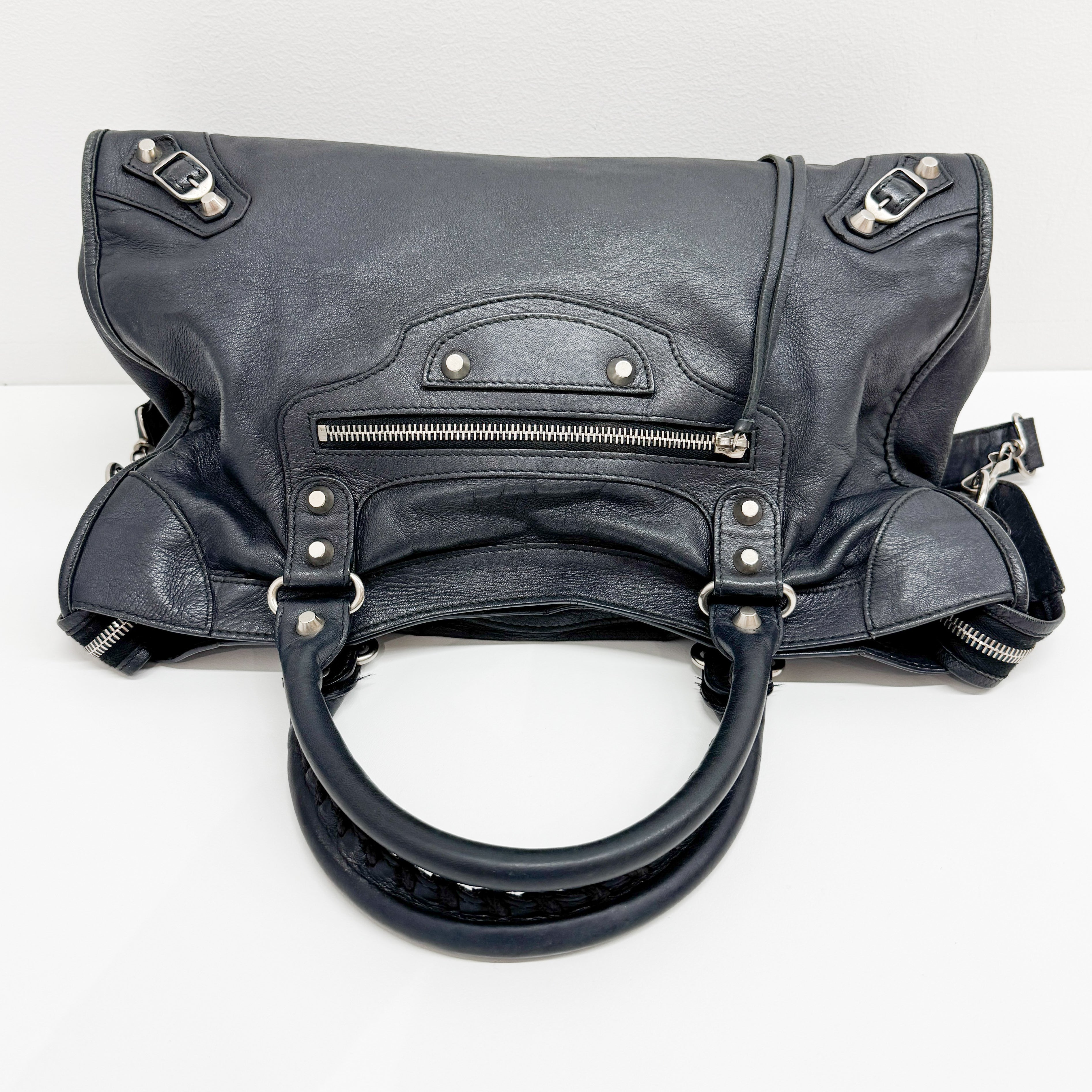 The City Black Leather Bag