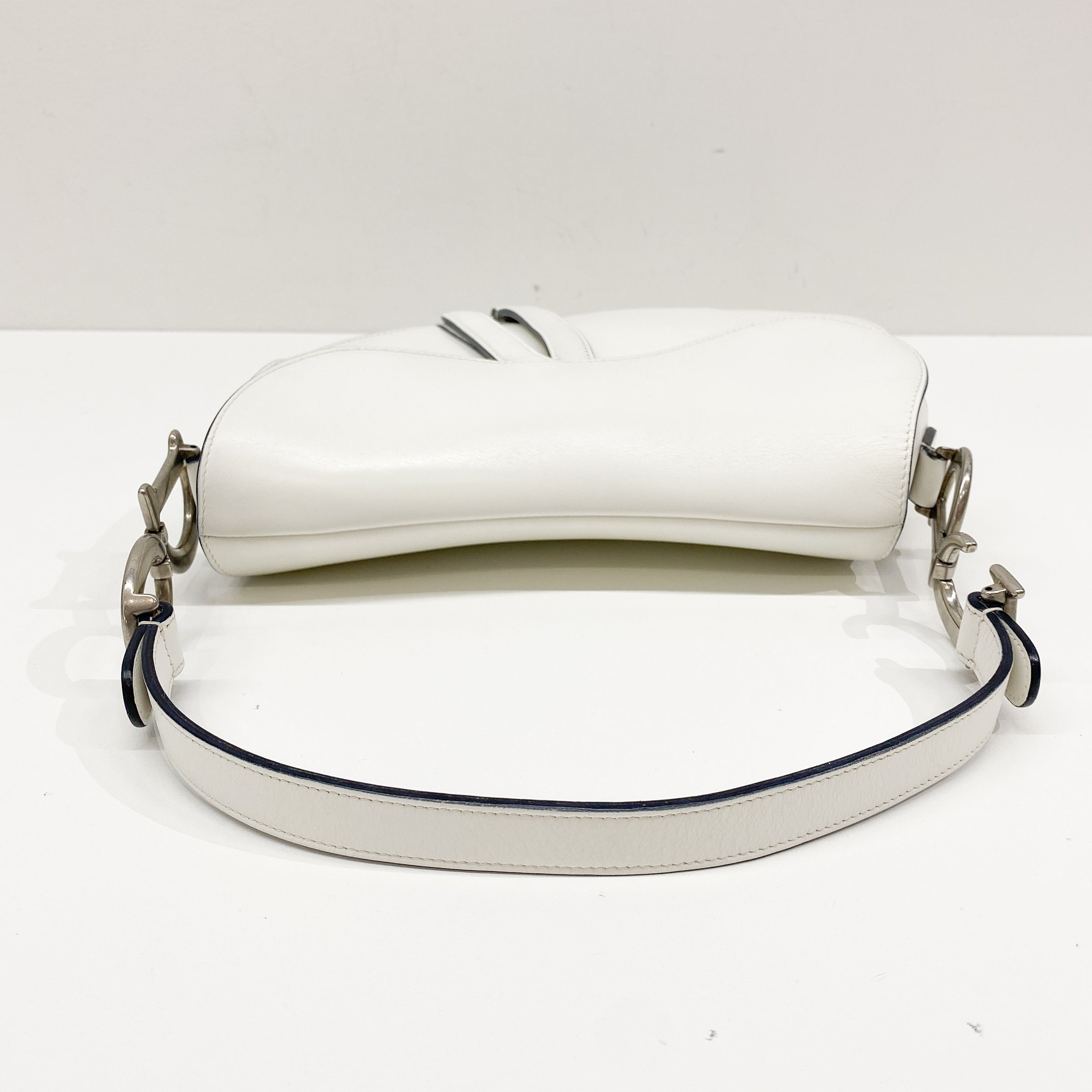 Saddle White Leather Bag