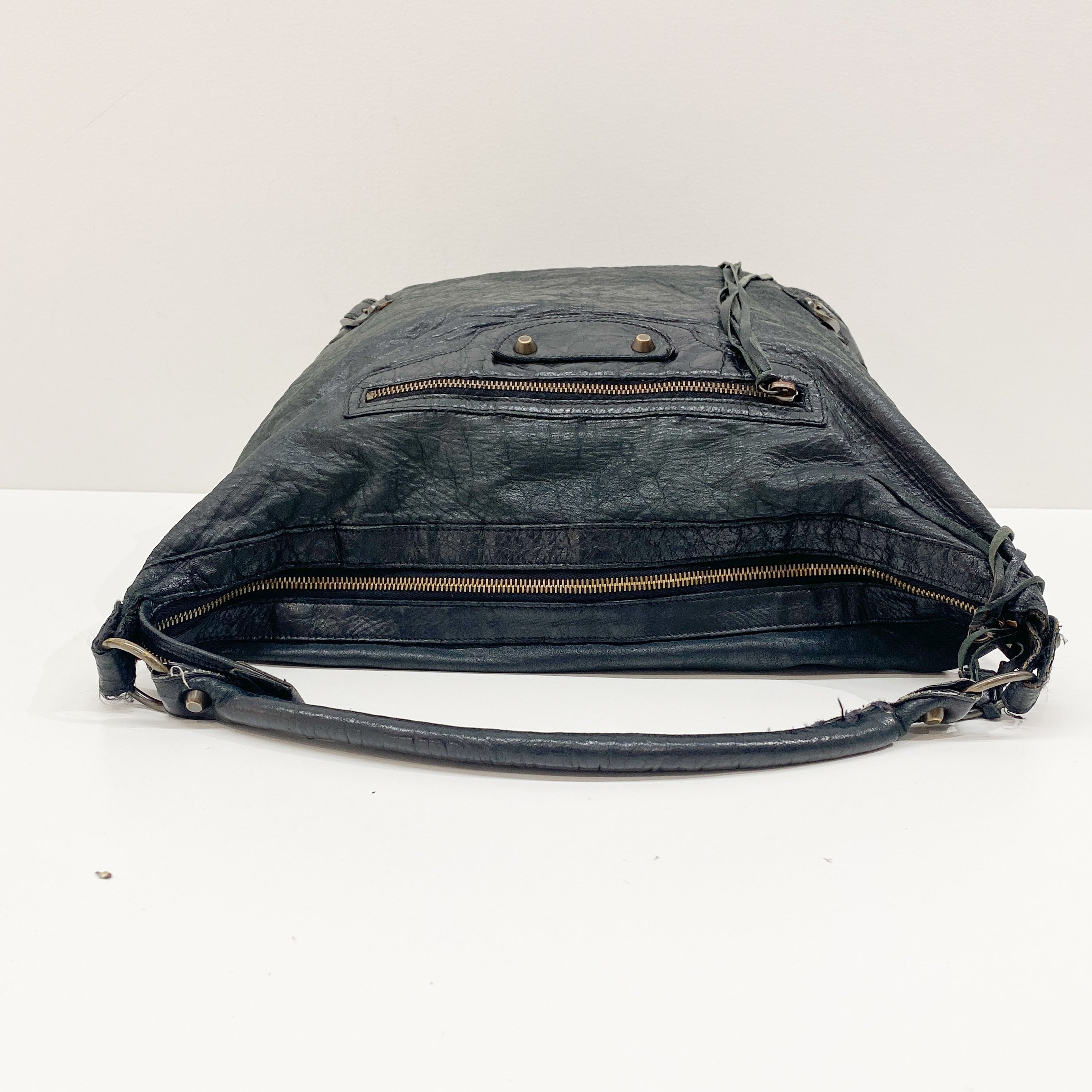 The Day Black Calfskin Leather Shoulder Bag