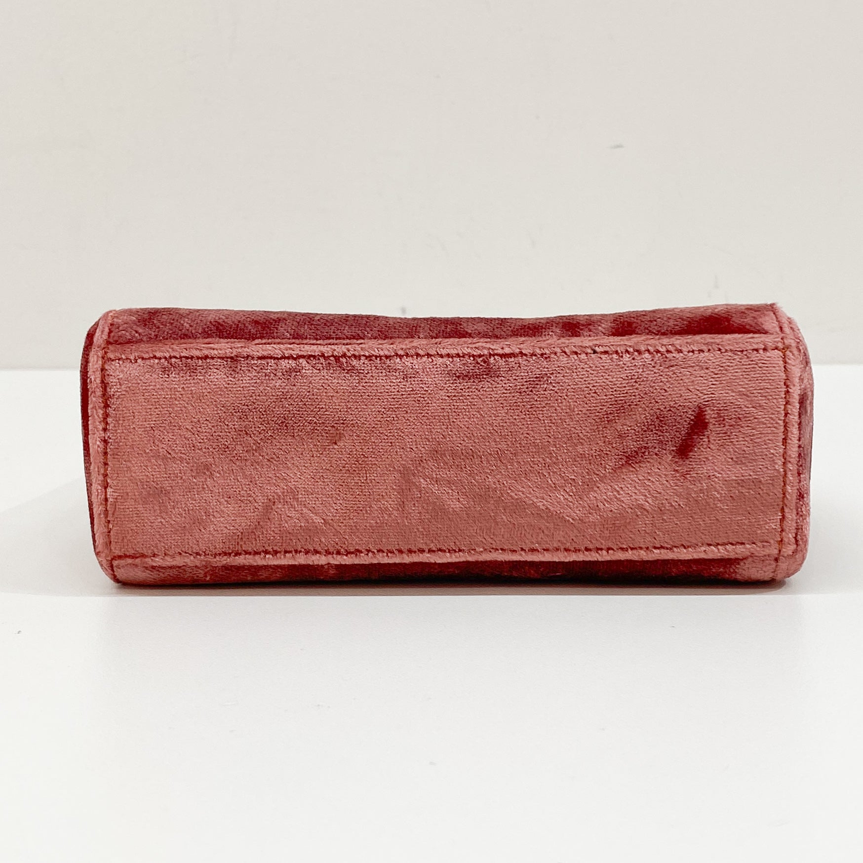Vintage Pink Velvet Mini Hand Bag