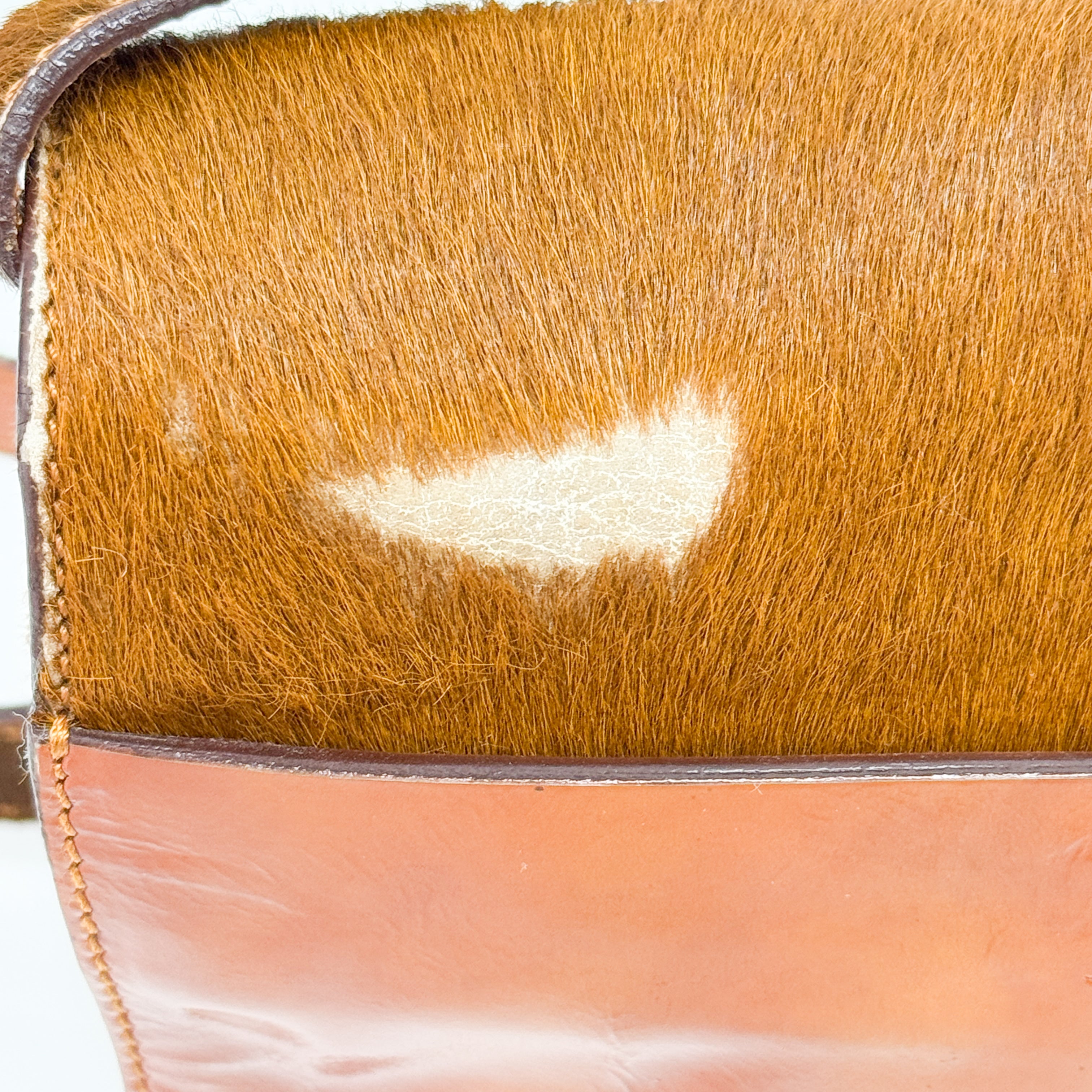Brown Pony Hair Crossbody Bag