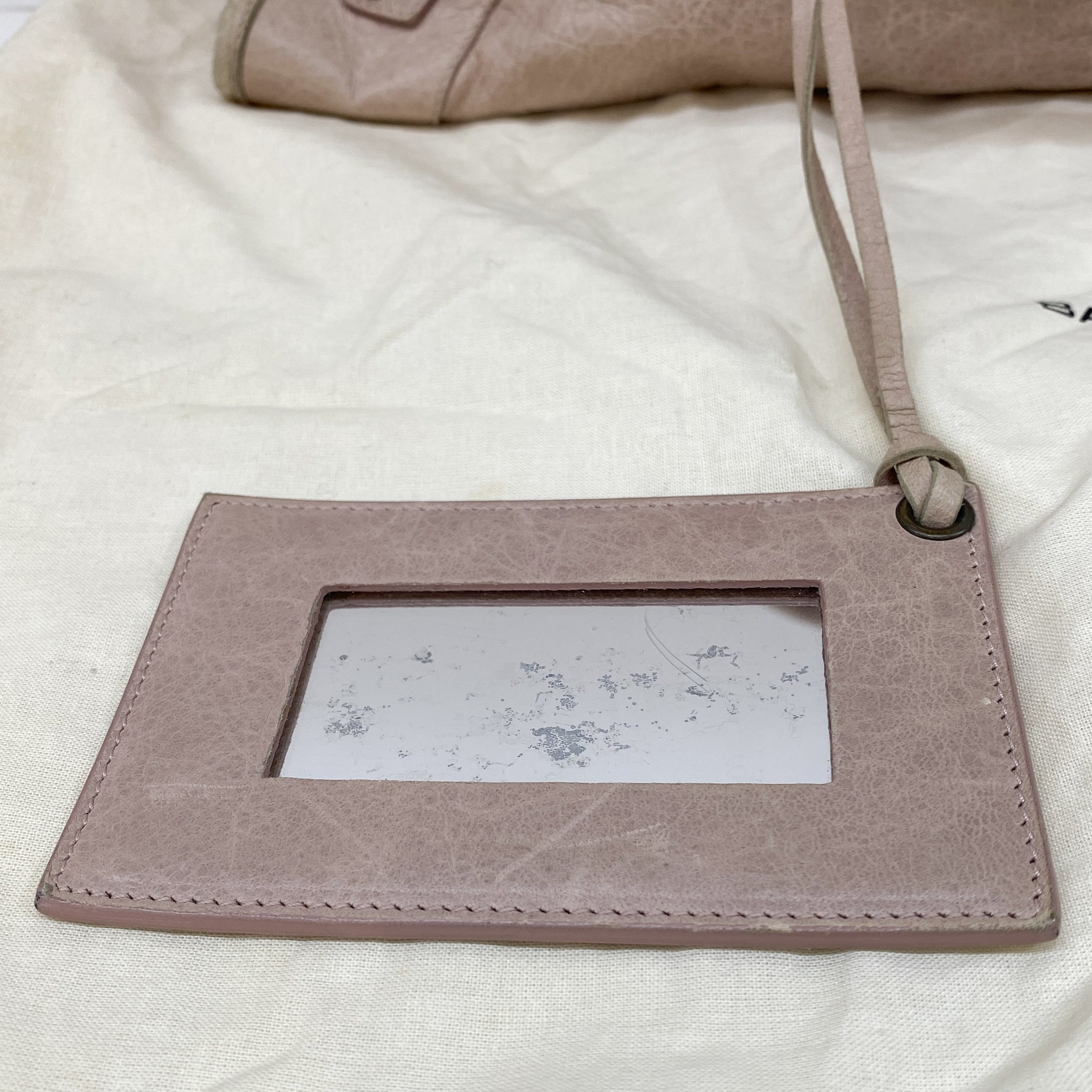 The City Beige Leather Two Way Bag