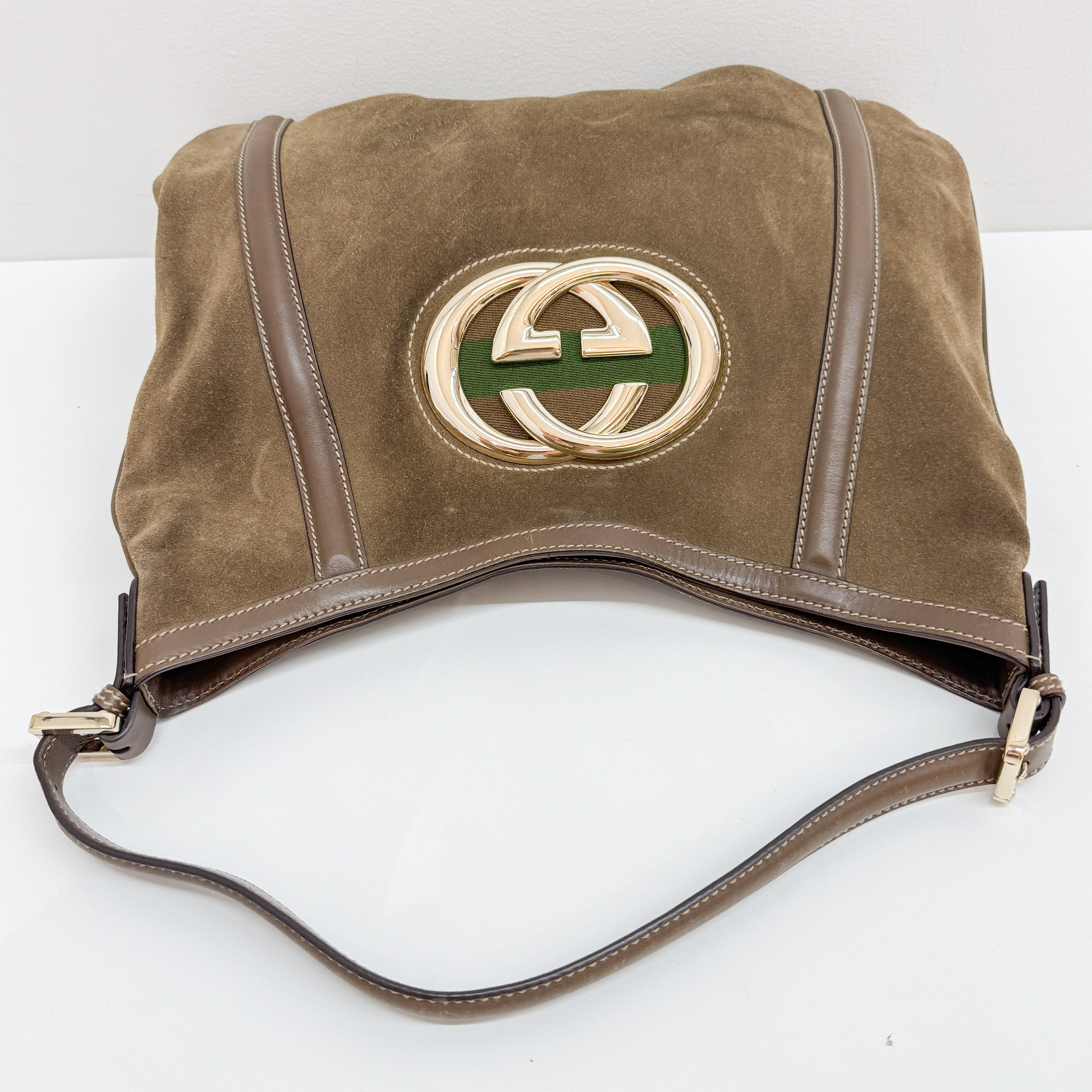 Brown Suede Shoulder Bag