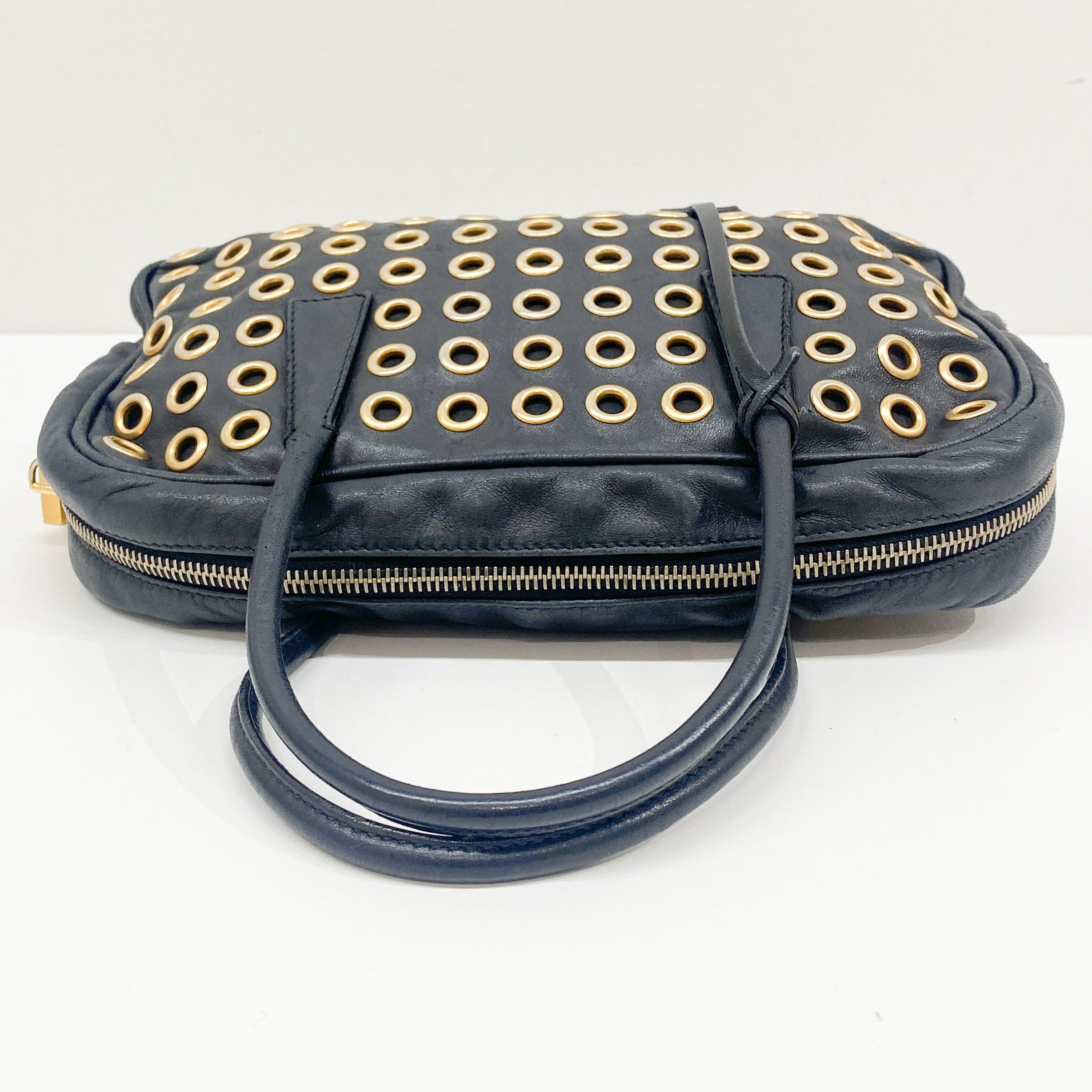 Black Holes Leather Hand Bag