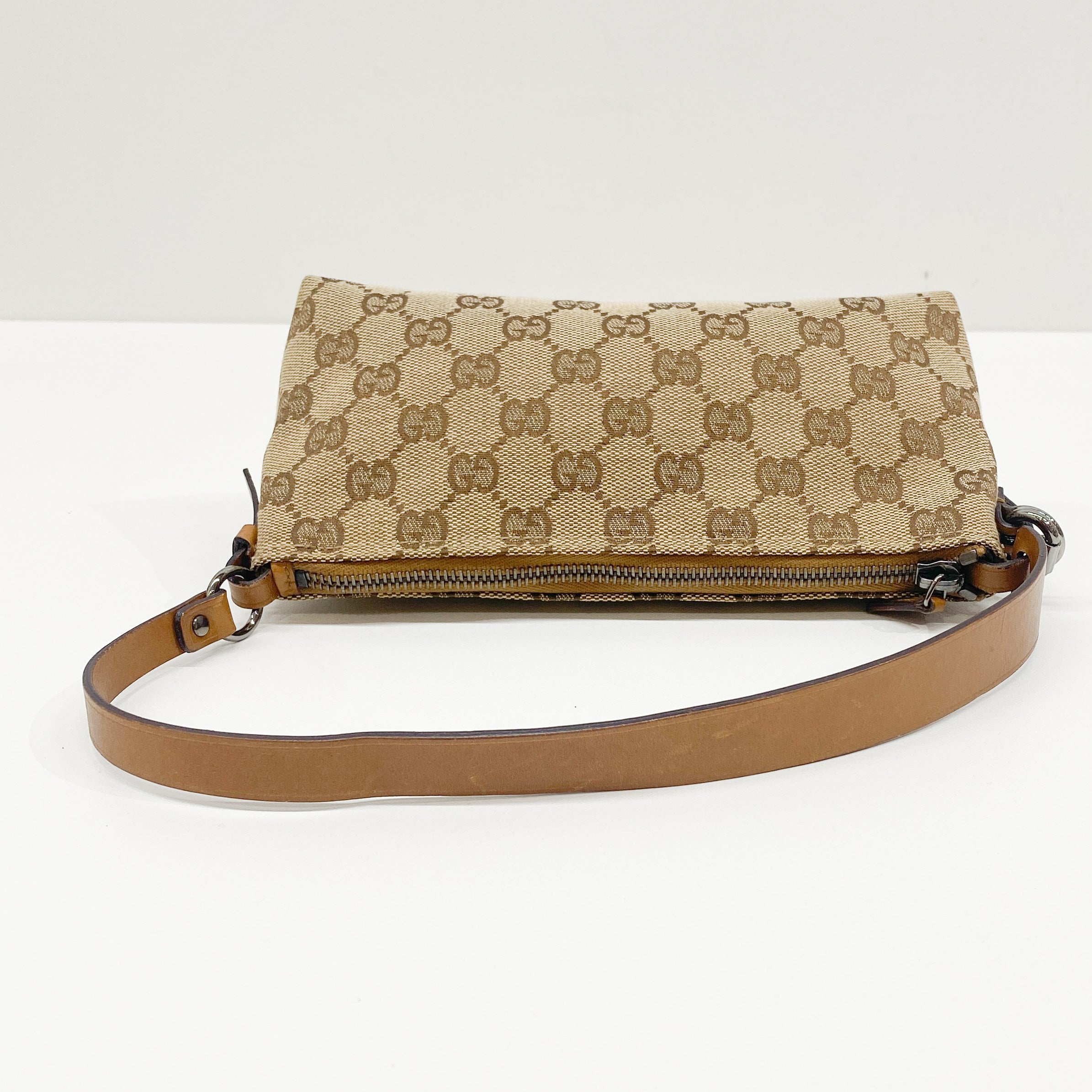 GG Canvas Brown Pouch Shoulder Bag