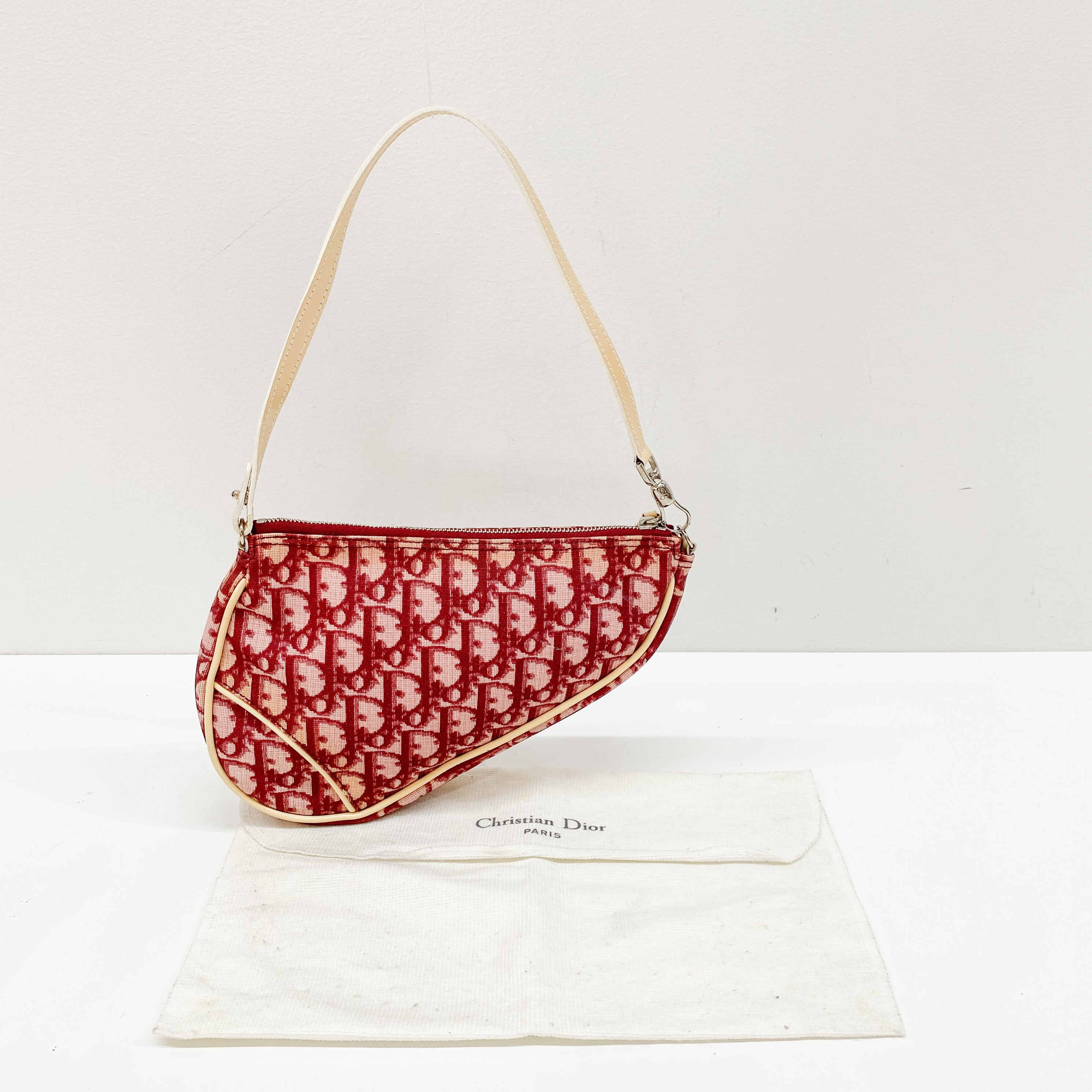 Saddle Red Trotter Canvas Shoulder Bag