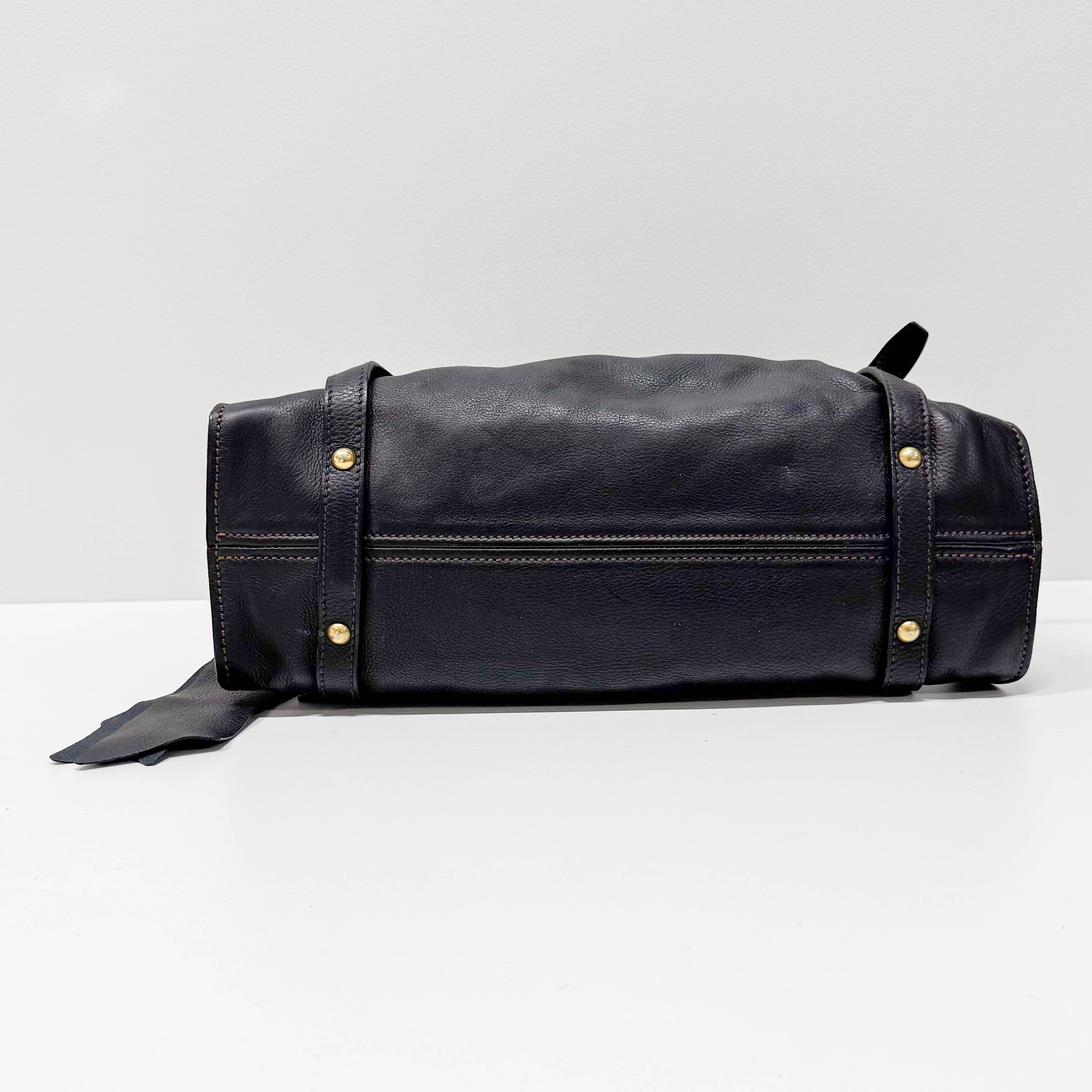Black Leather Shoulder Bag