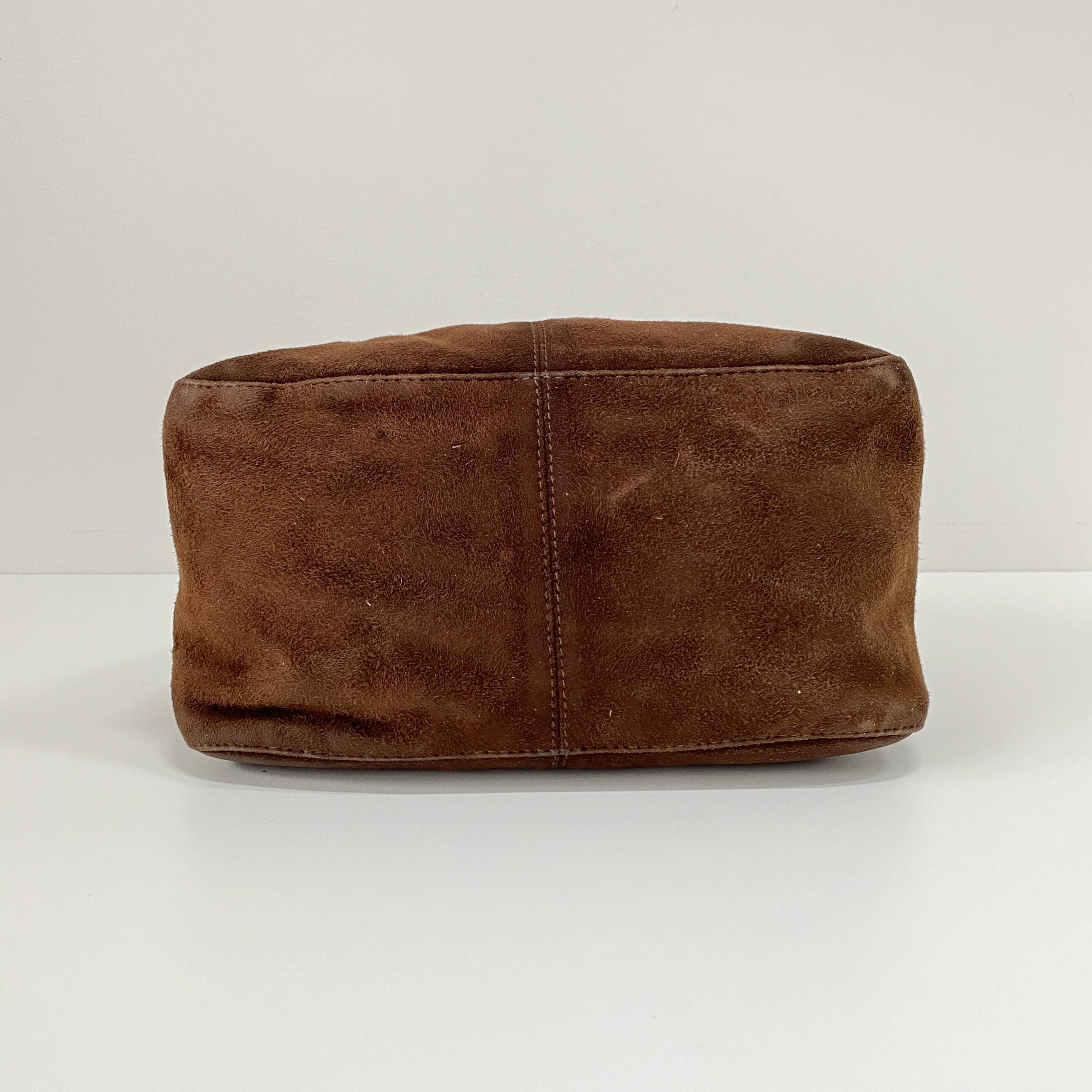 Vintage Brown Suede Shoulder Bag