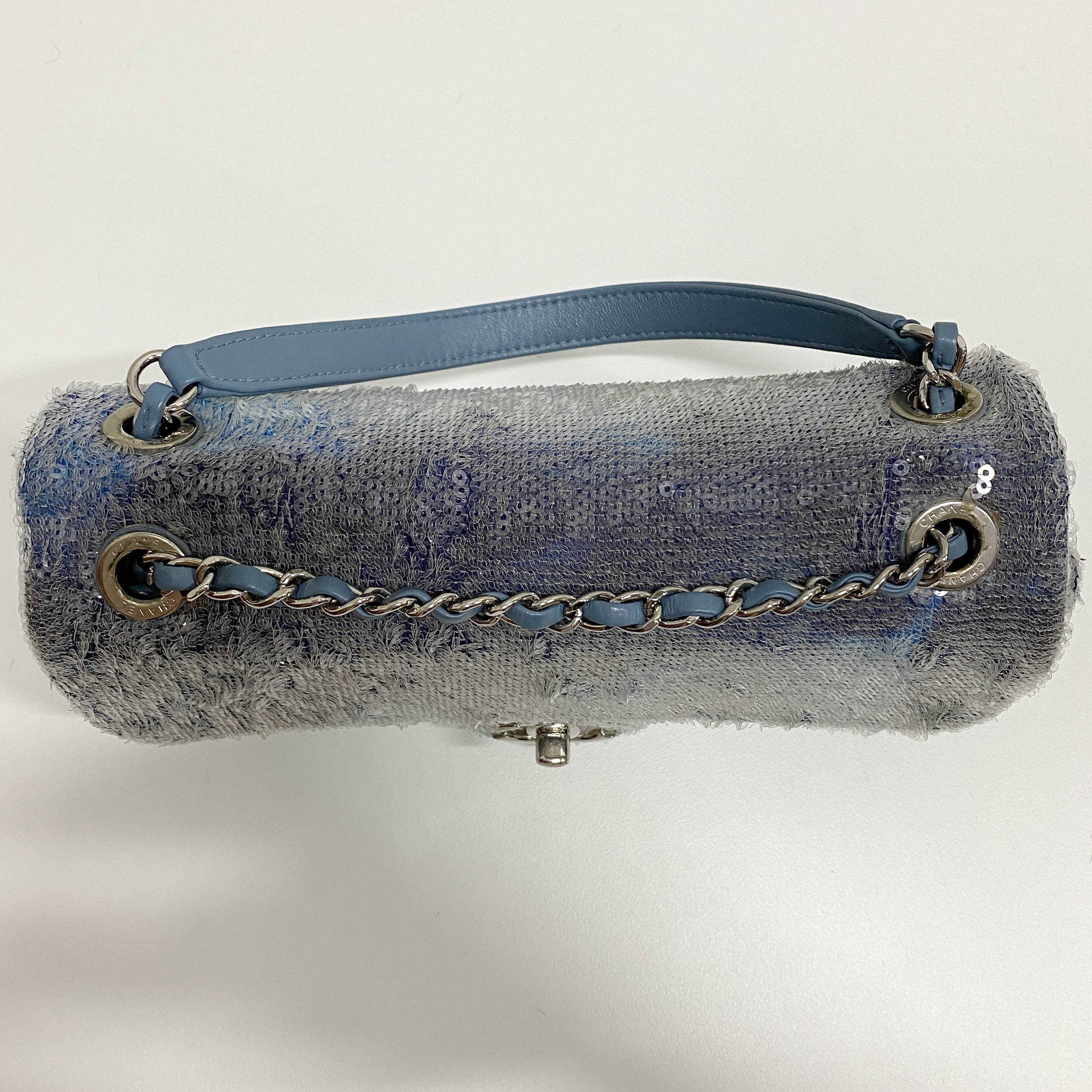 Small Waterfall Timeless Blue Sequin Bag