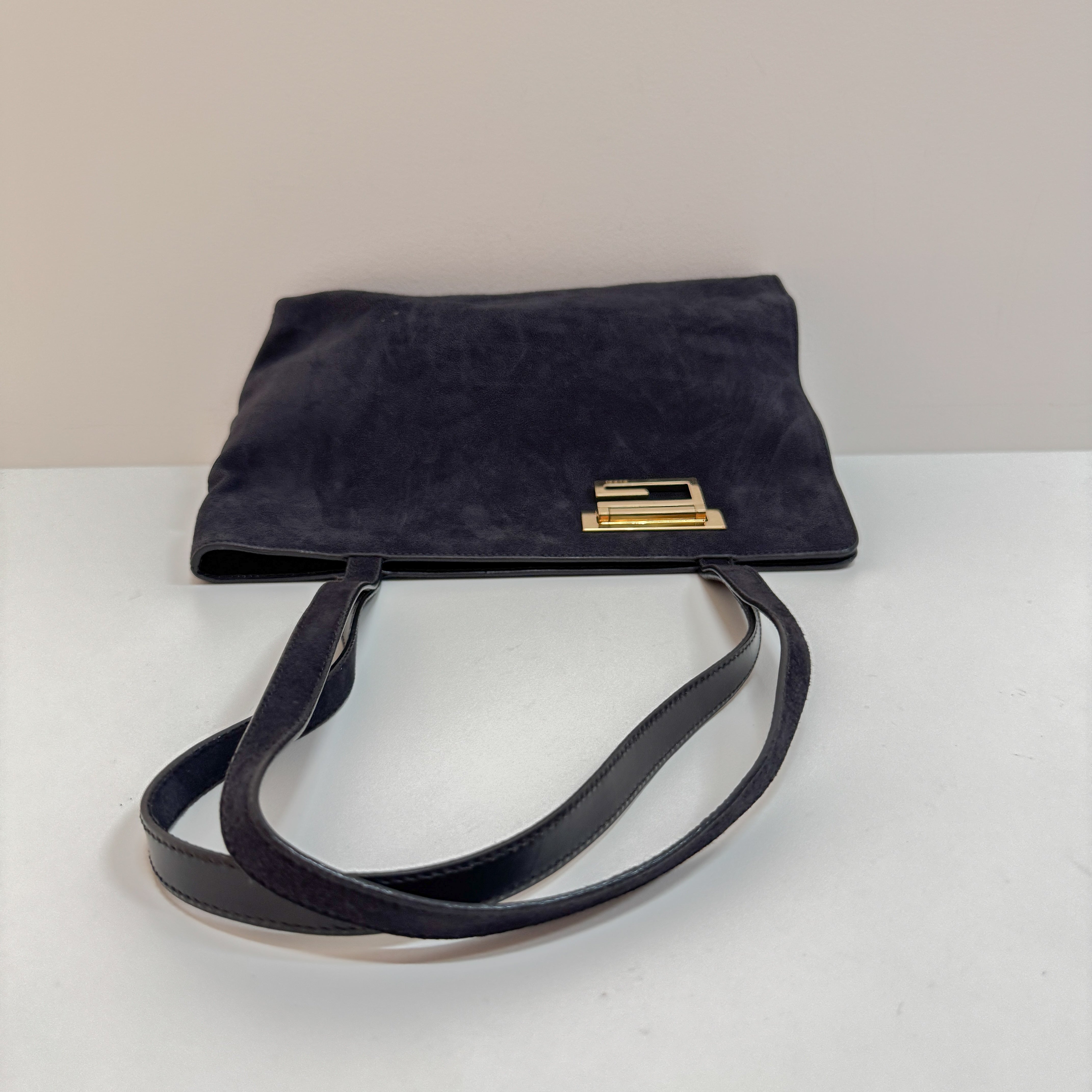 Black Suede Tote Bag