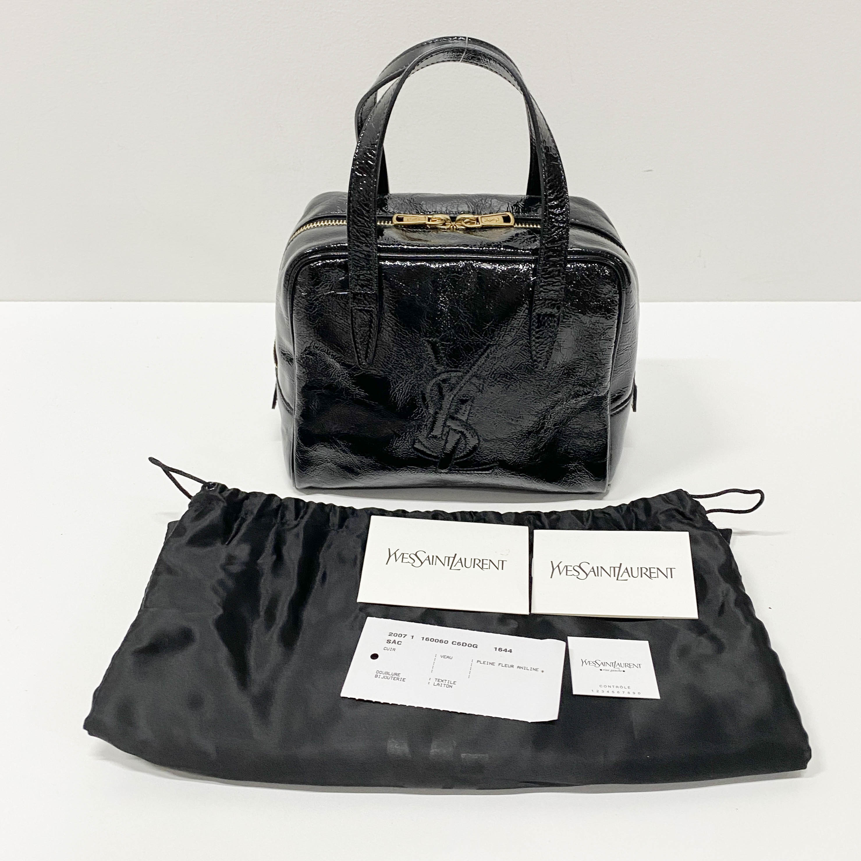 Black Patent Leather Handbag