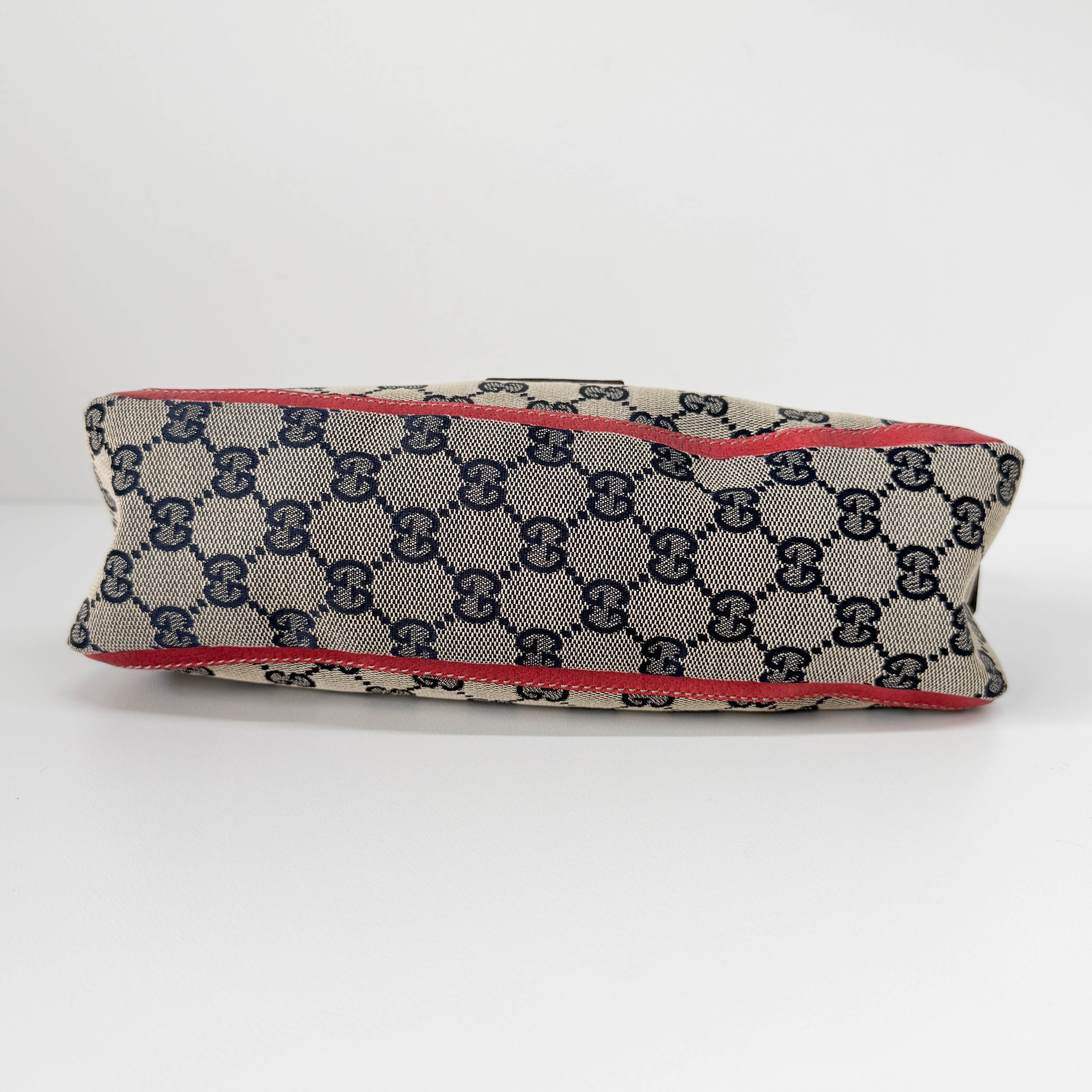 Abbey D-Ring Red Canvas Shoulder Bag