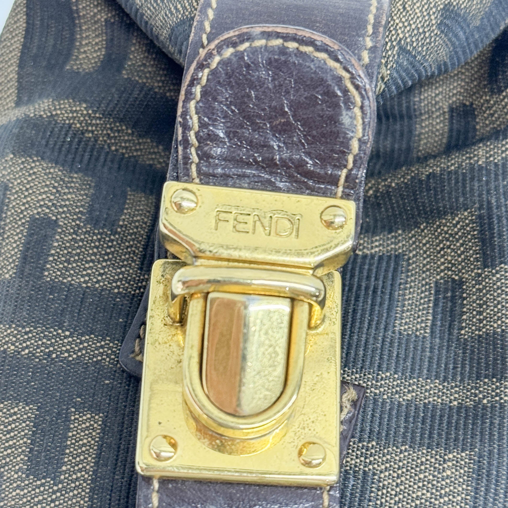 Zucca Brown Canvas Pouch