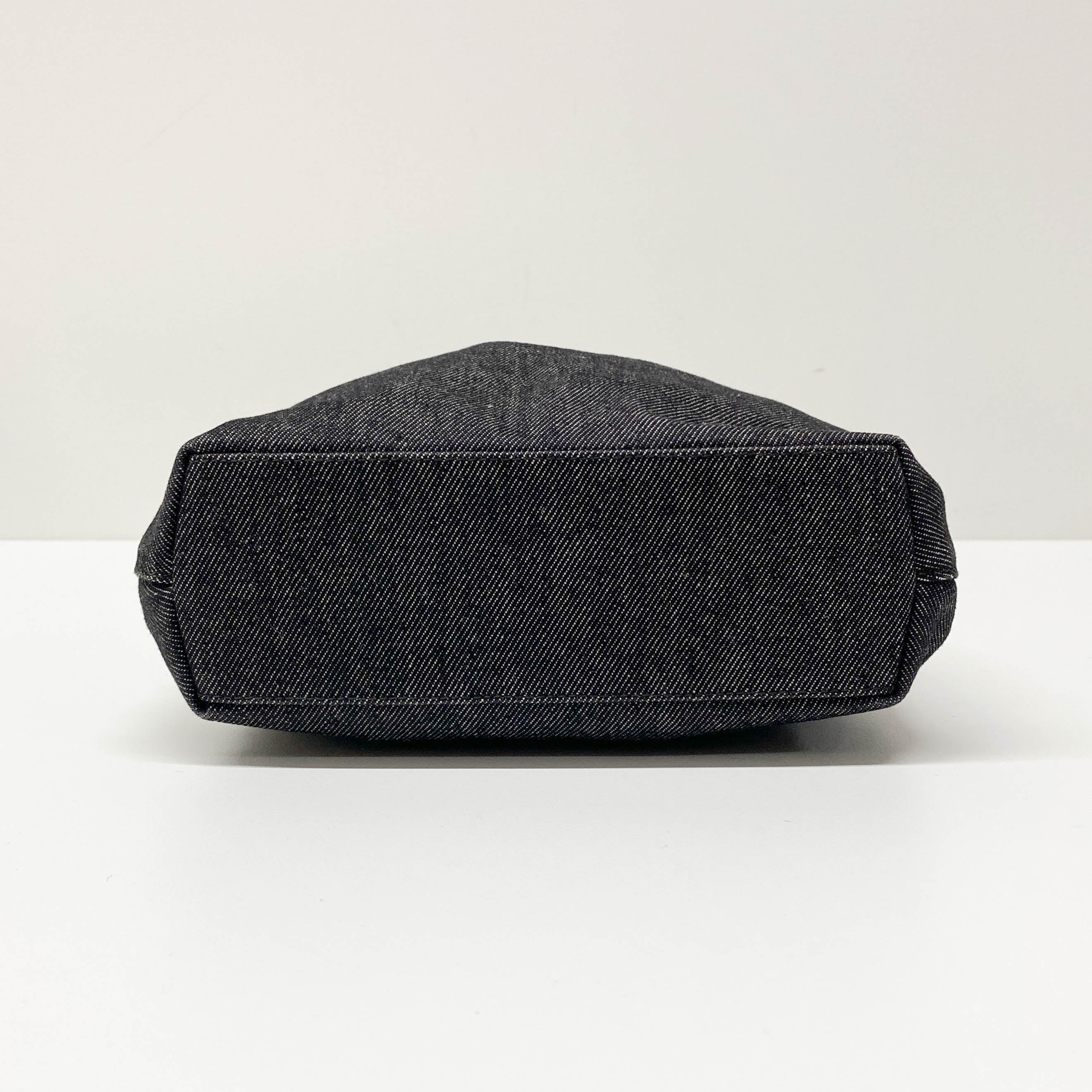 Malice Pearl Black Denim Hand Bag