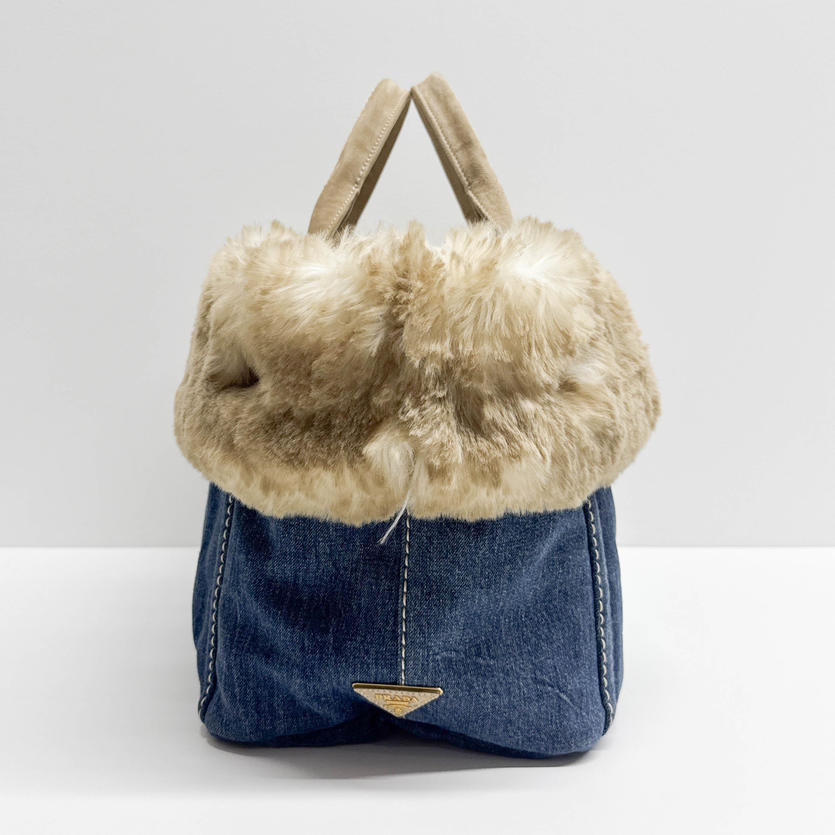 Vintage Blue Denim Two Way Bag