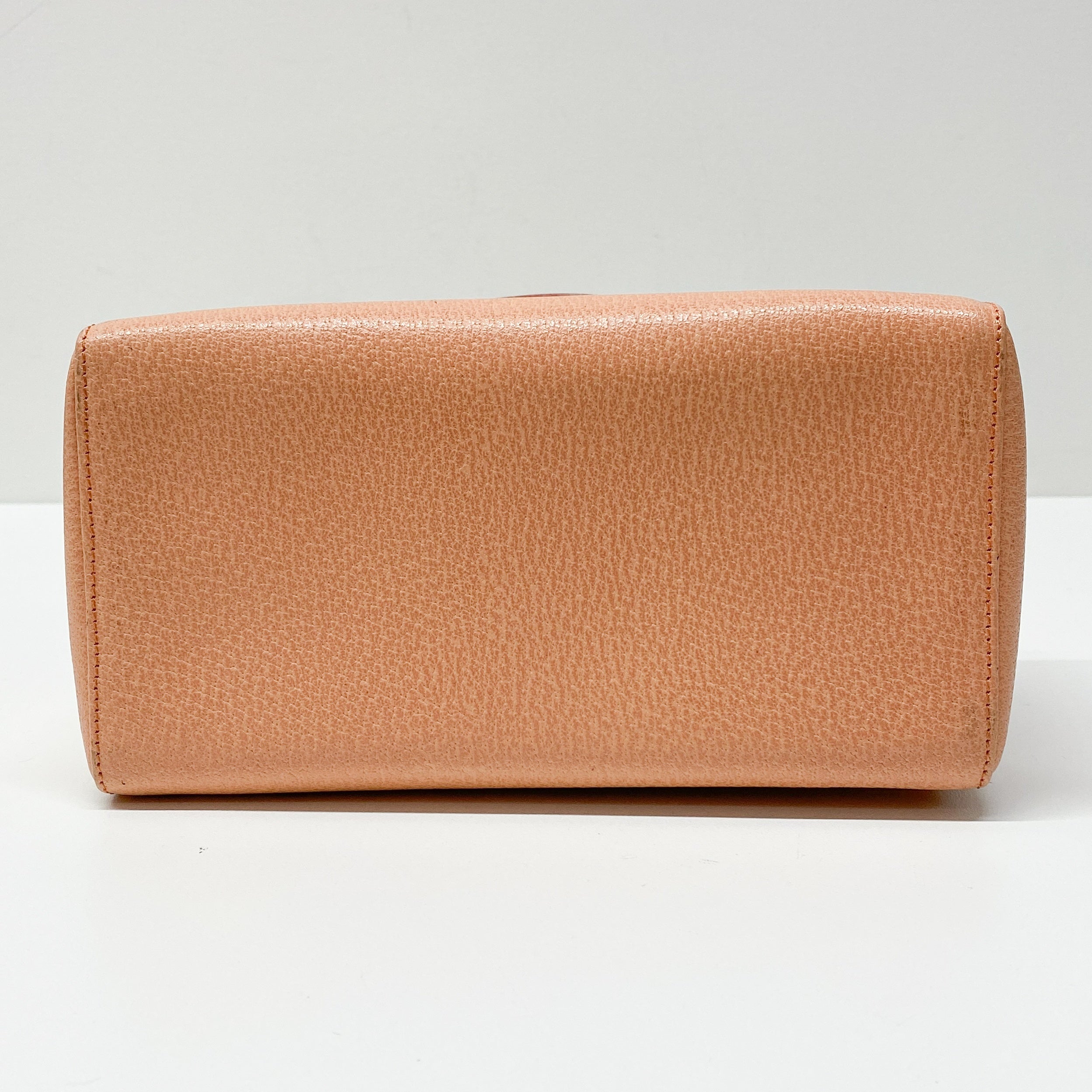 Mamma Baguette Peach Leather Box Bag