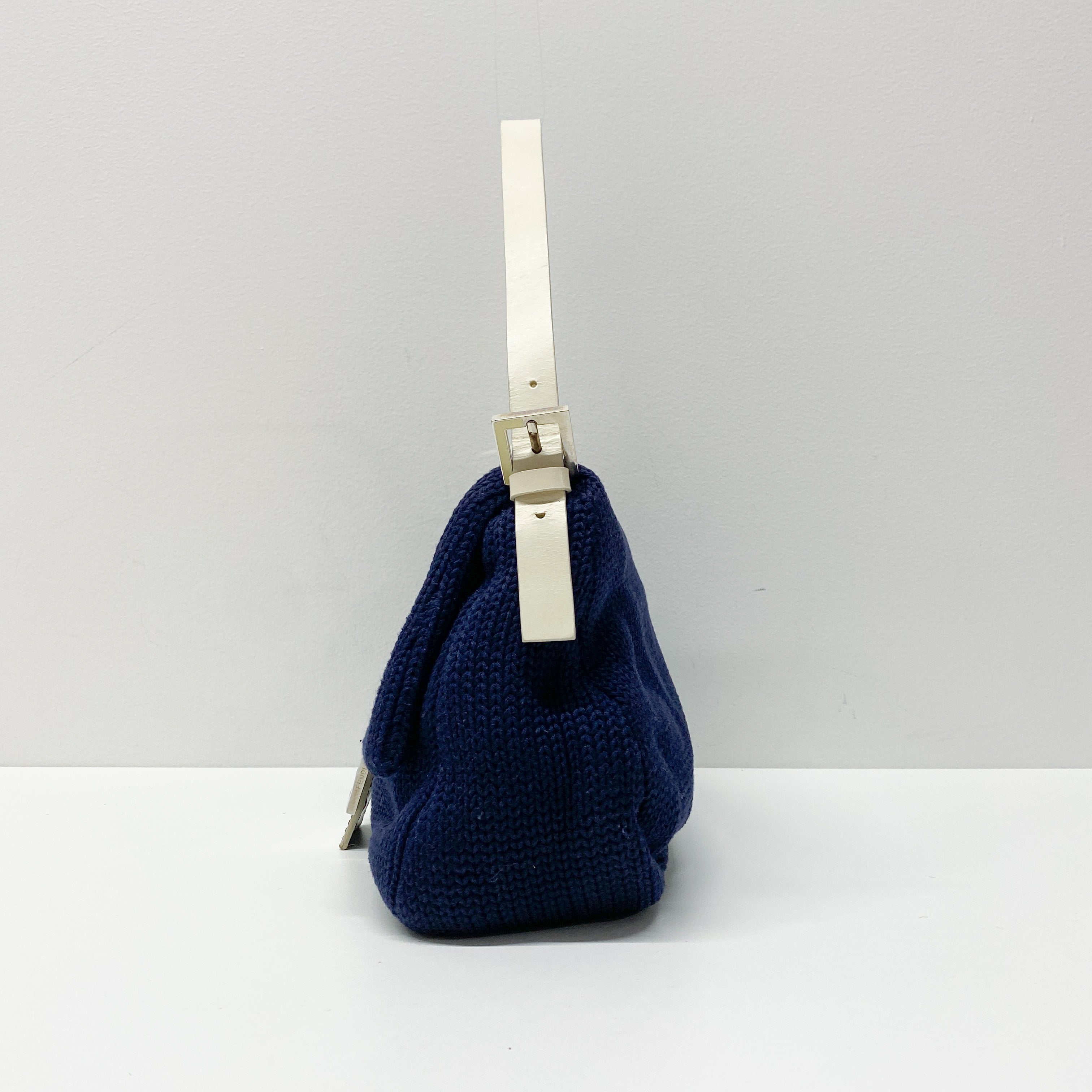 Mamma Baguette Knitted Cotton Fabric Shoulder Bag