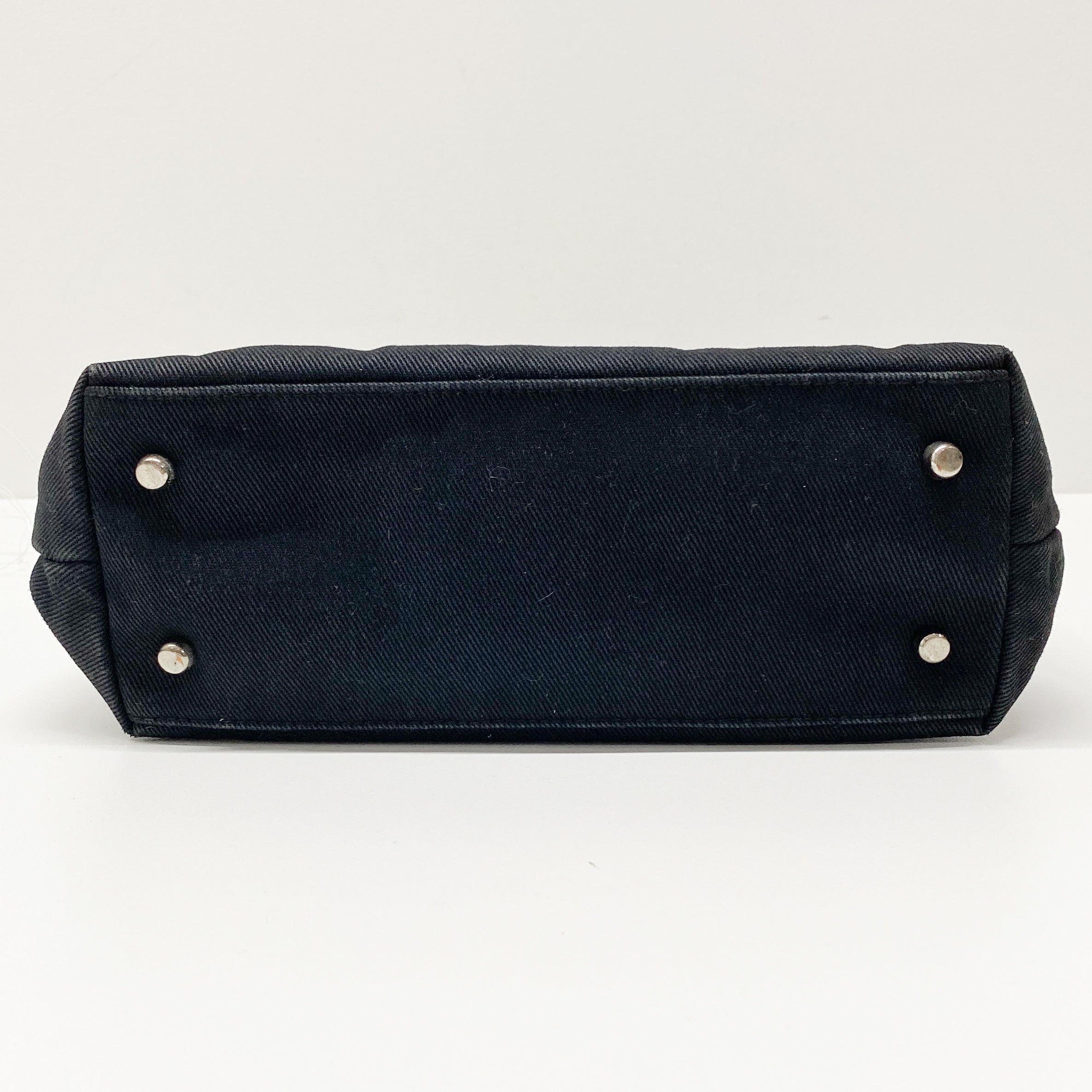 Black Canvas Tote Shoulder Bag