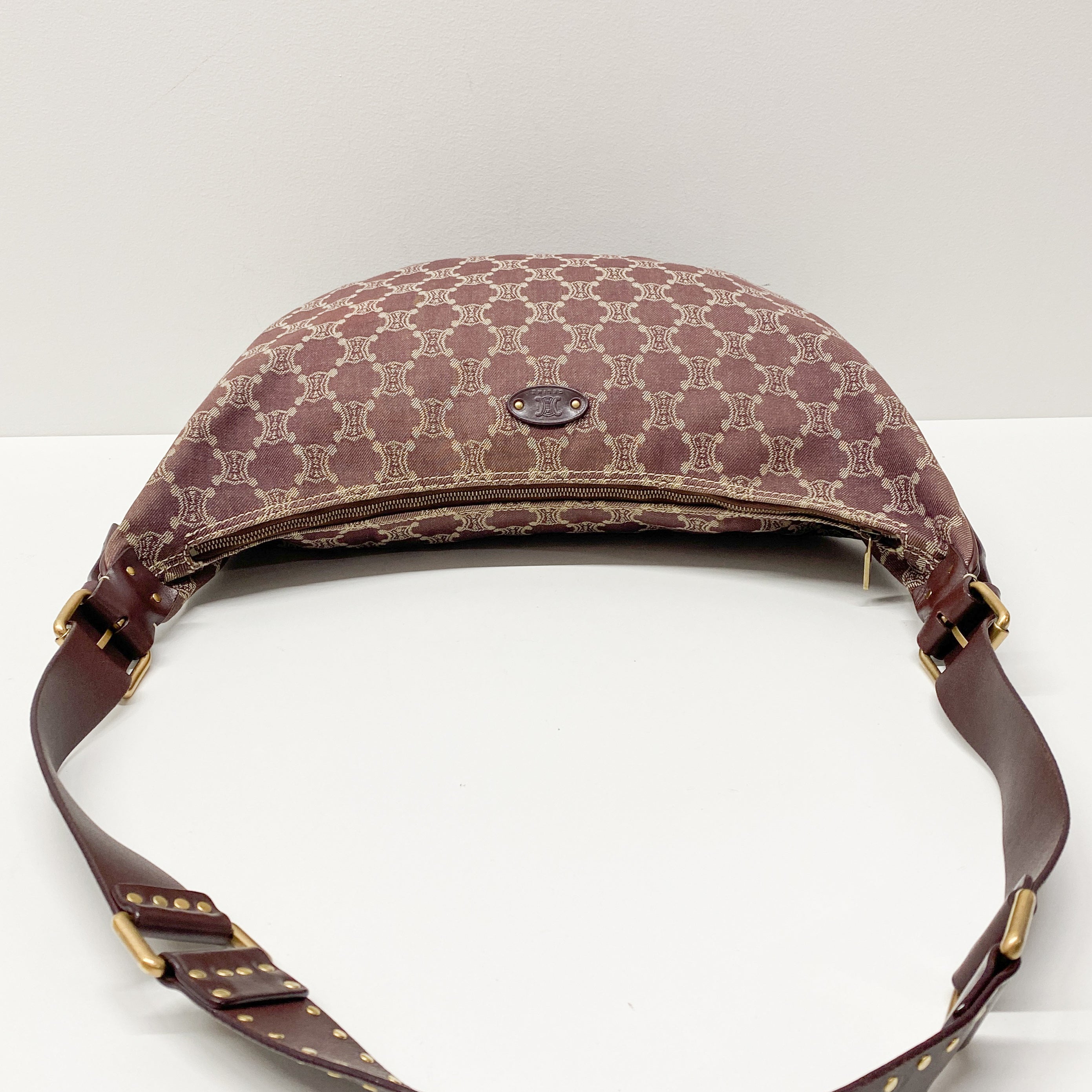 Paris Macadam Purple Denim Hobo Bag