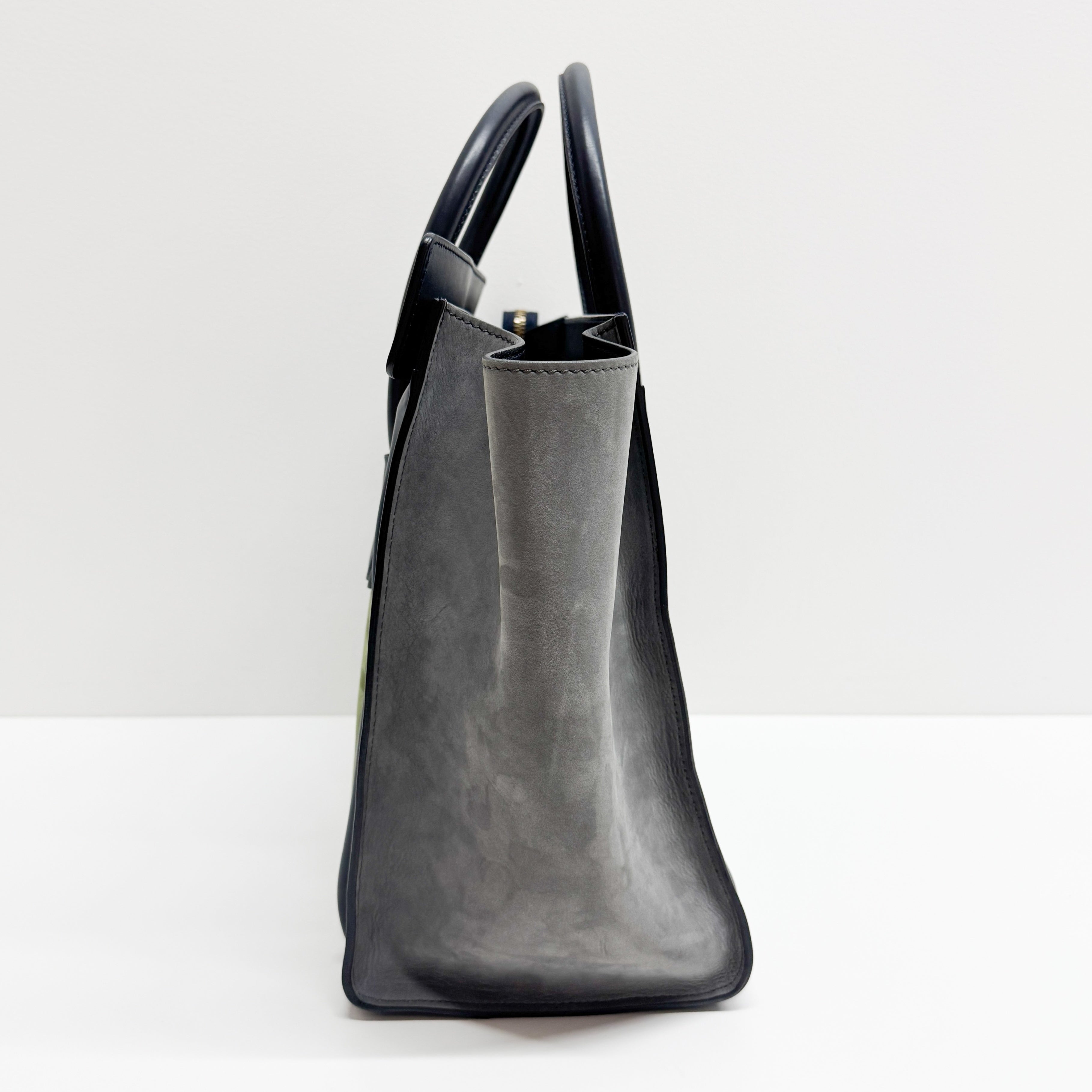 Luggage Micro Multicolored Suede Hand Bag