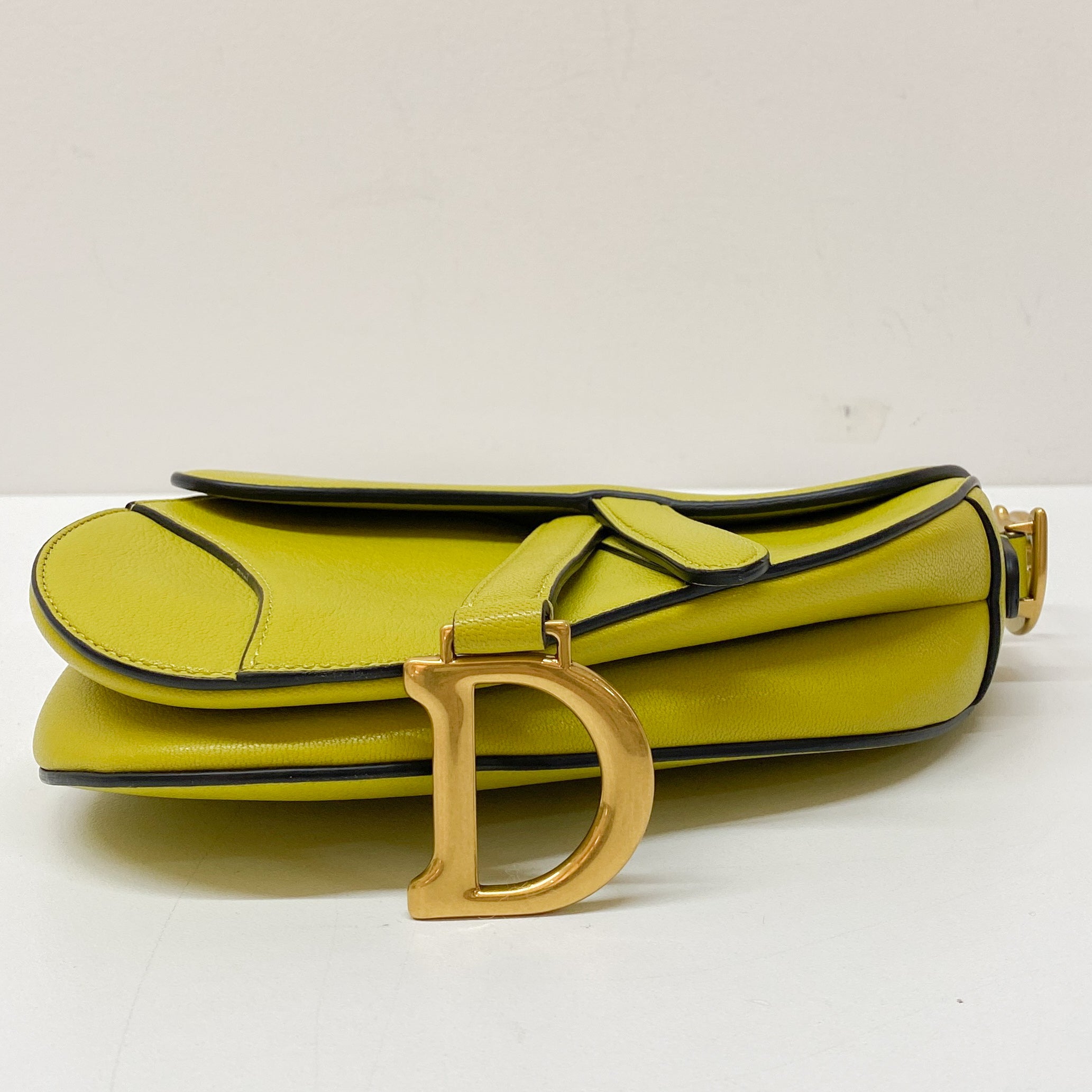 Saddle Green Leather Hand Bag