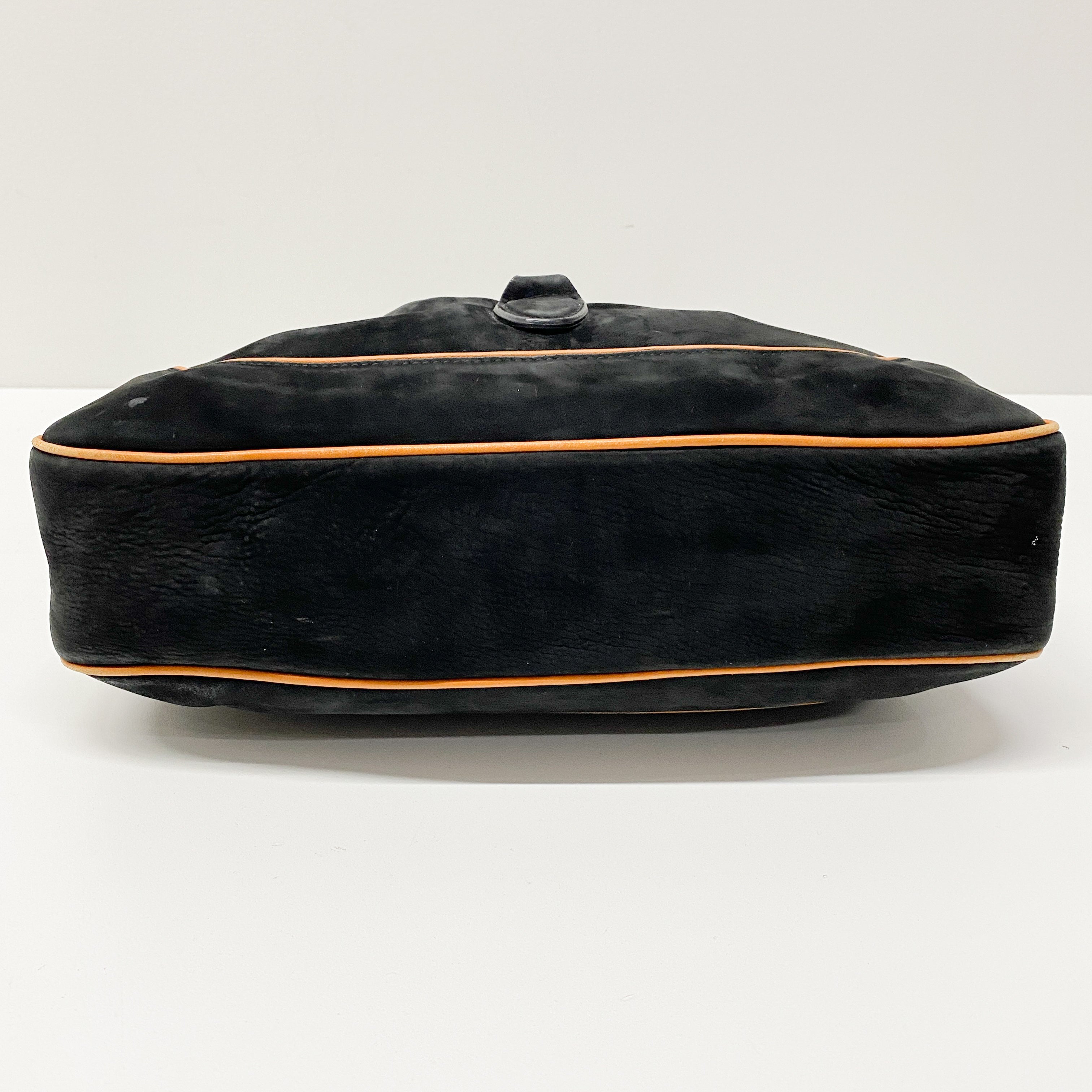 Jackie Black Leather Shoulder Bag