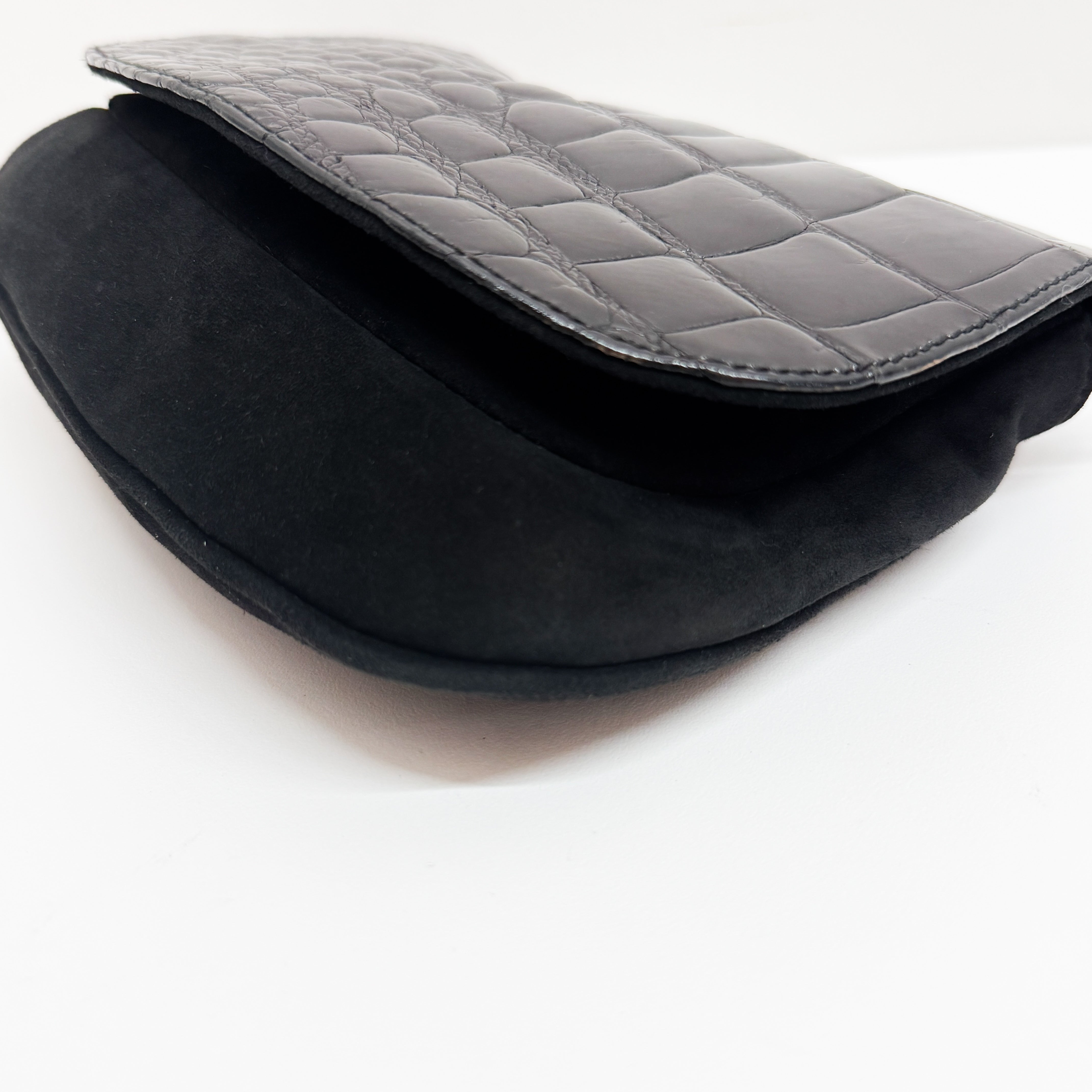 Black Suede Shoulder Bag