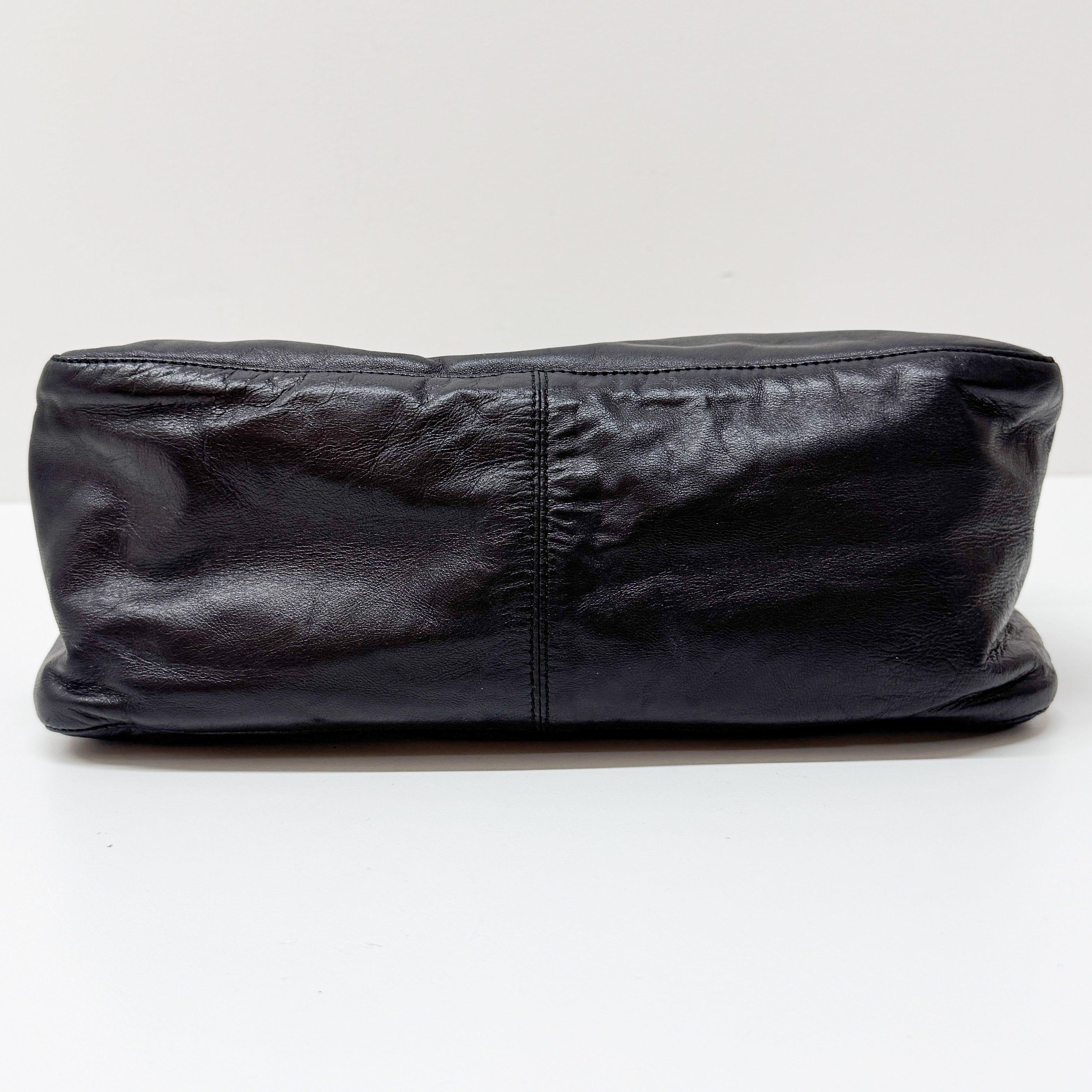 Mamma Baguette Black Leather Shoulder Bag