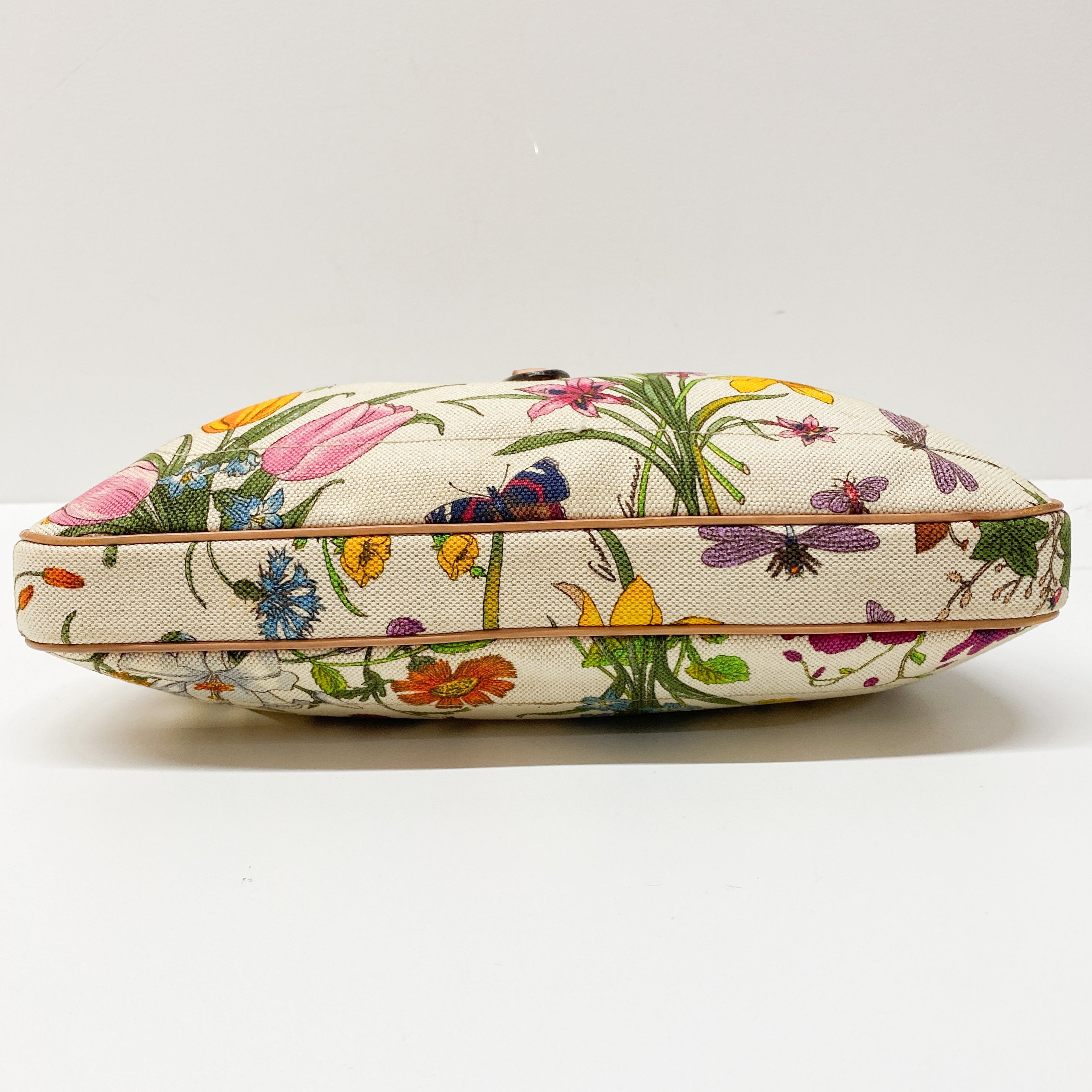 Jackie Floral Cotton Canvas Shoulder Bag