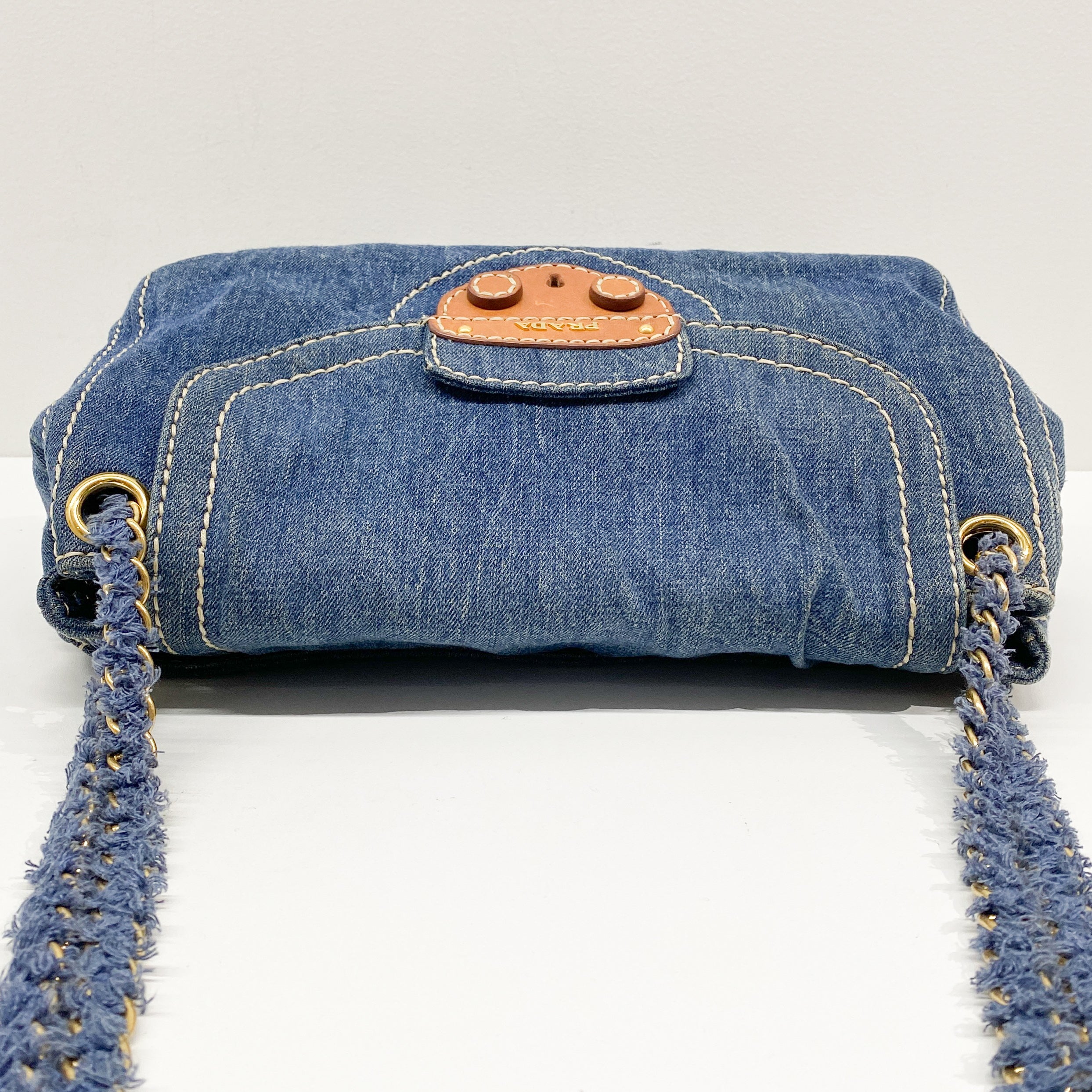 Vintage Blue Denim Shoulder Bag