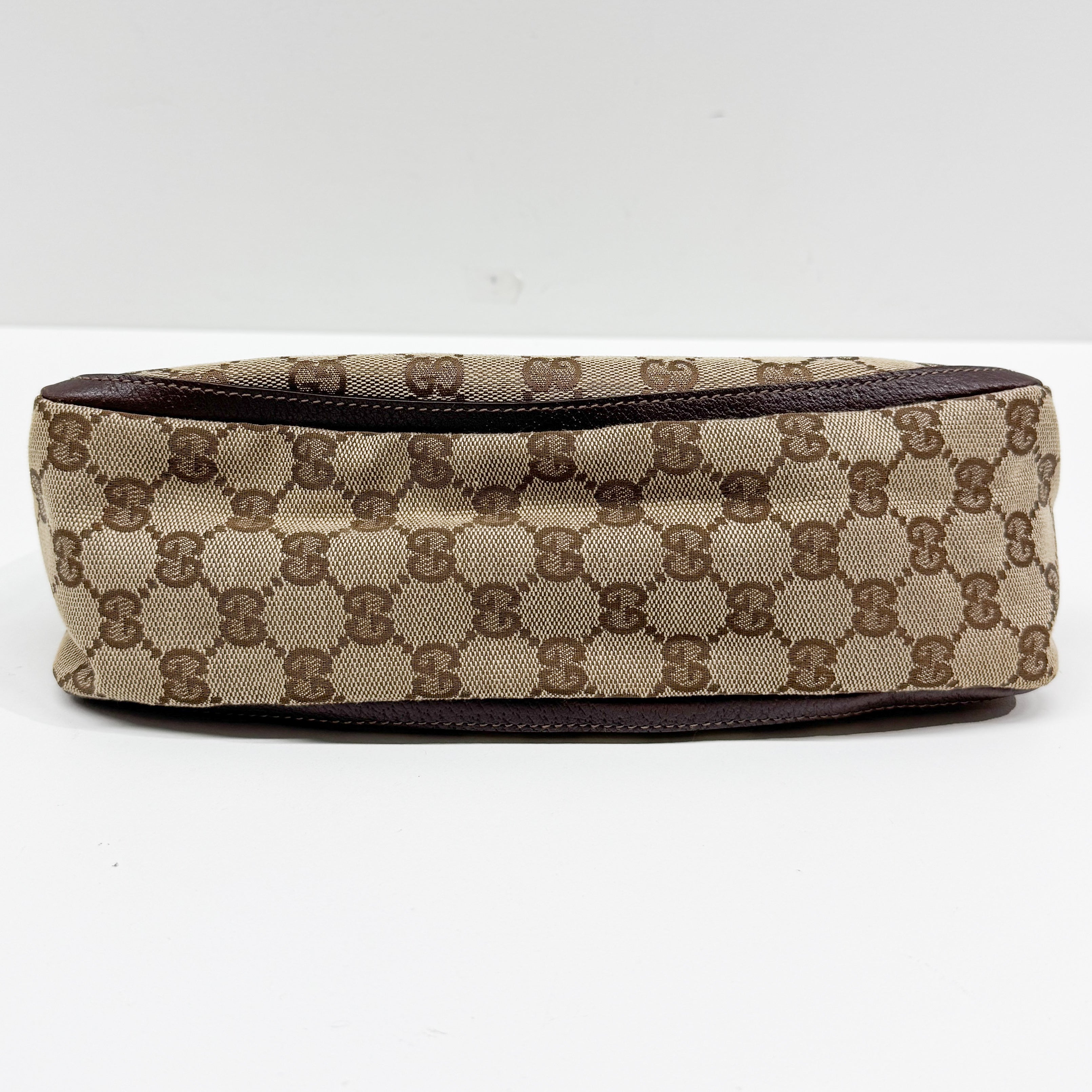 Abbey D-Ring Brown Canvas Shoulder Bag