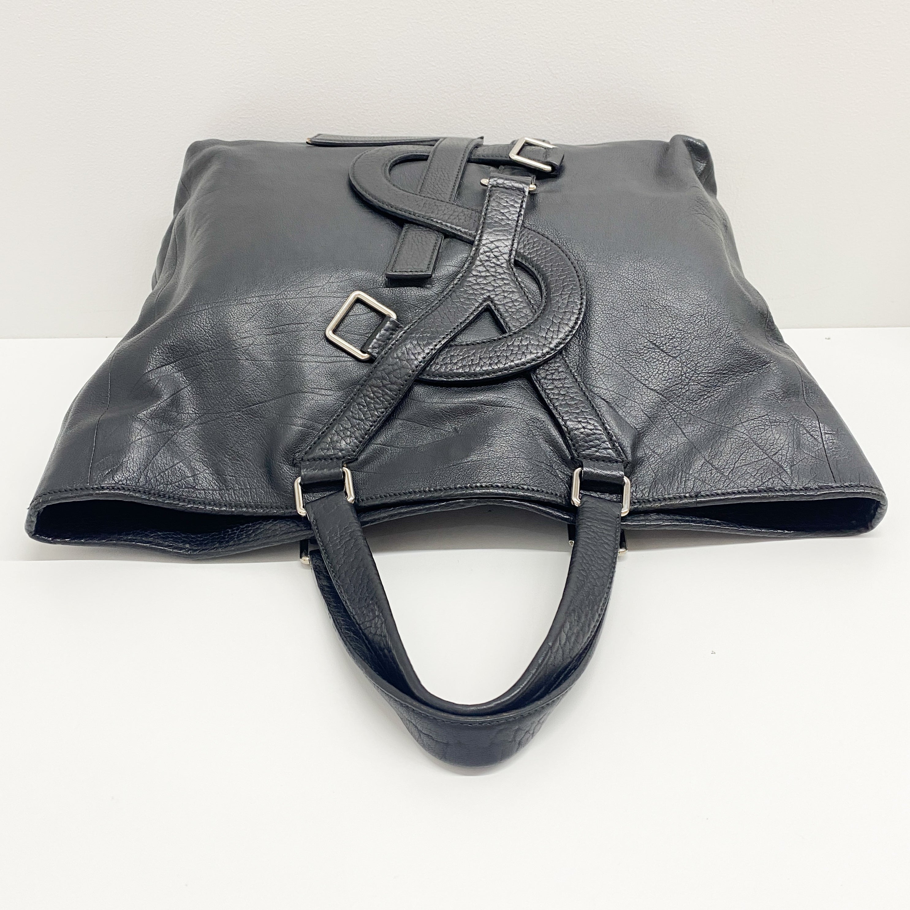 Black Leather Tote Bag